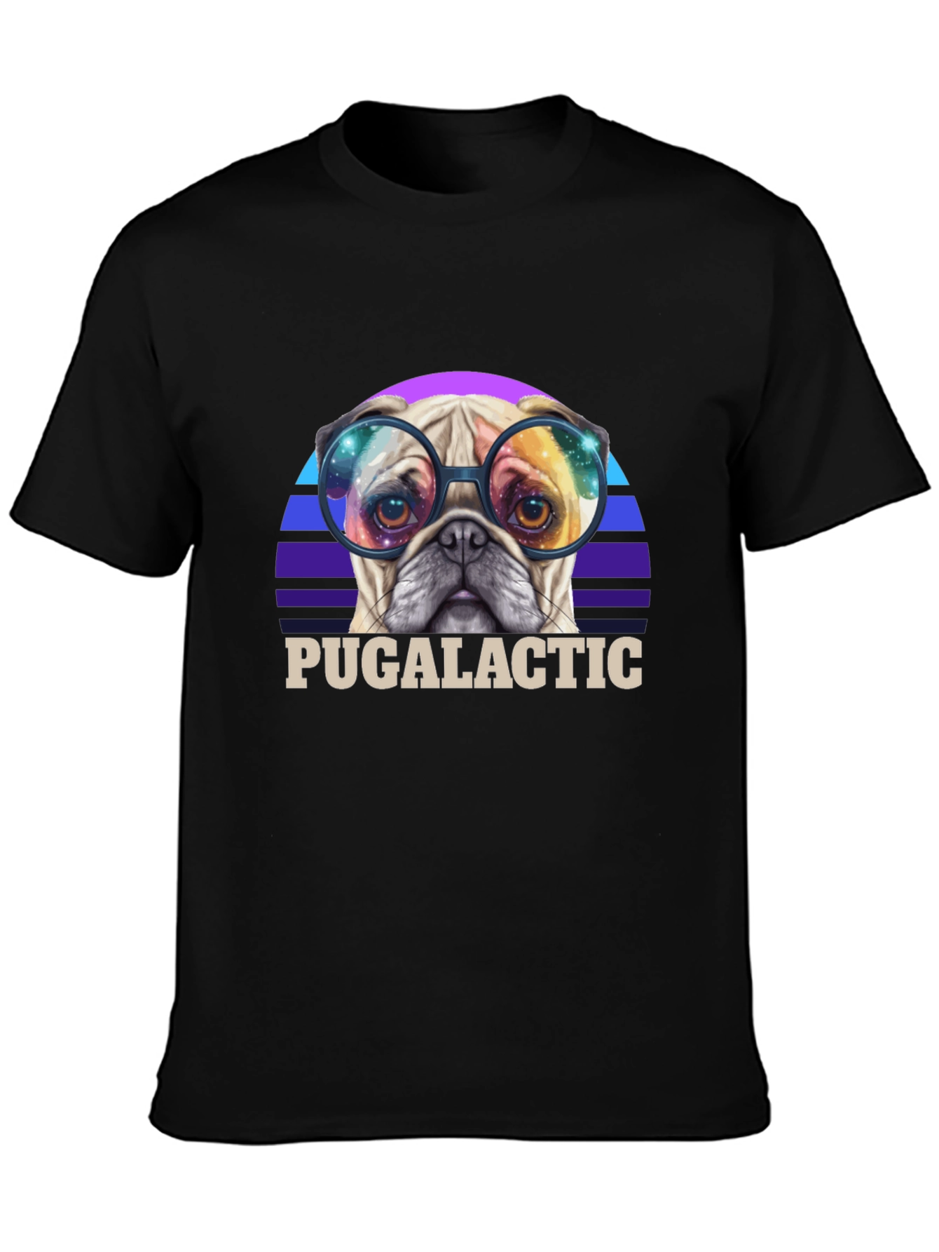 Puggalactic T-Shirt: Galactic Pug in Glasses
