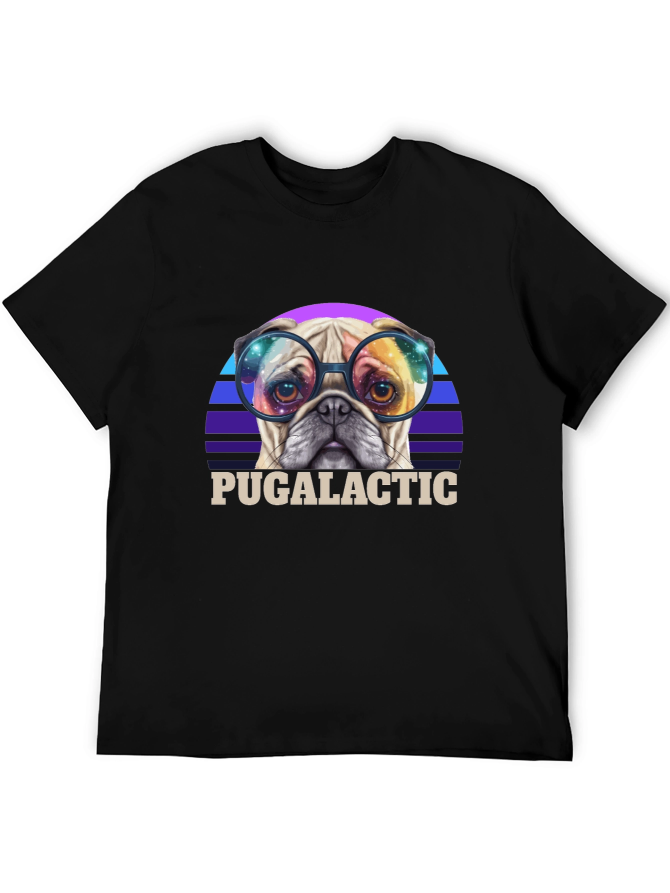 Puggalactic T-Shirt: Galactic Pug in Glasses