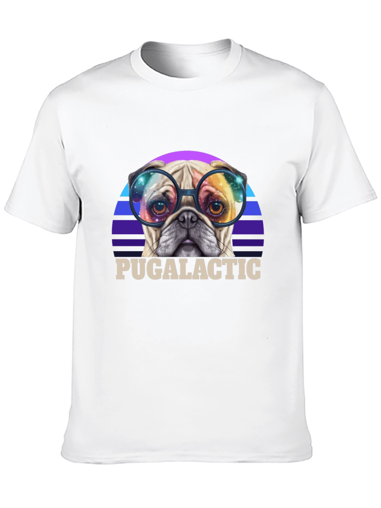 Puggalactic T-Shirt: Galactic Pug in Glasses