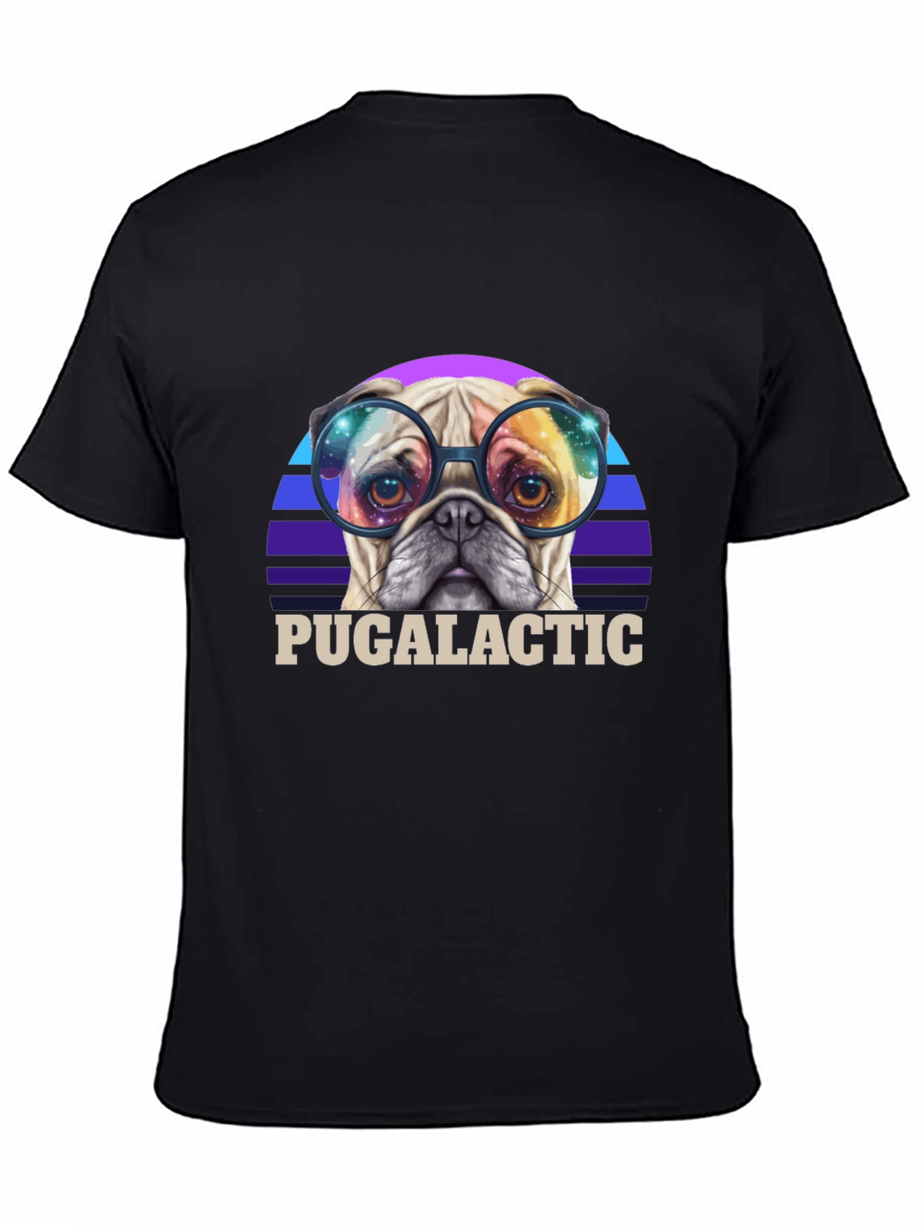Puggalactic T-Shirt: Galactic Pug in Glasses