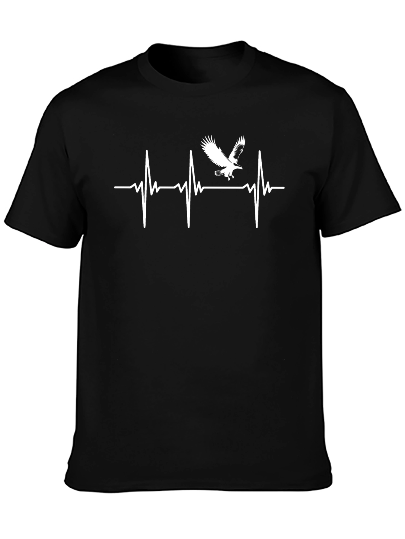 Eagle Heartbeat Graphic Tee - Mens Black T-Shirt