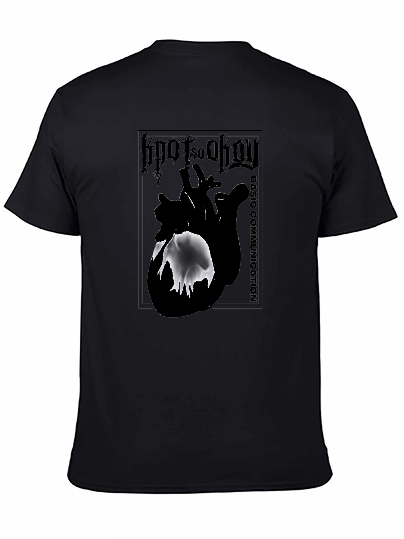 Basic Communication Heart Graphic T-Shirt