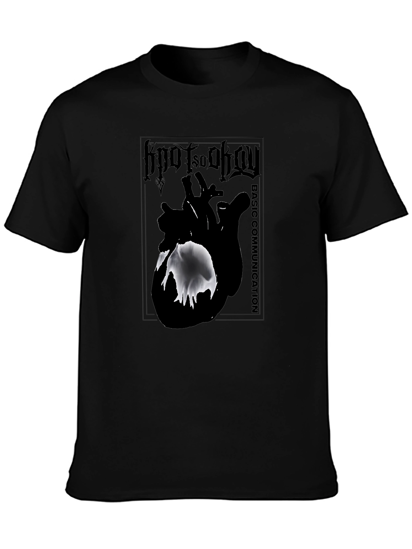 Basic Communication Heart Graphic T-Shirt