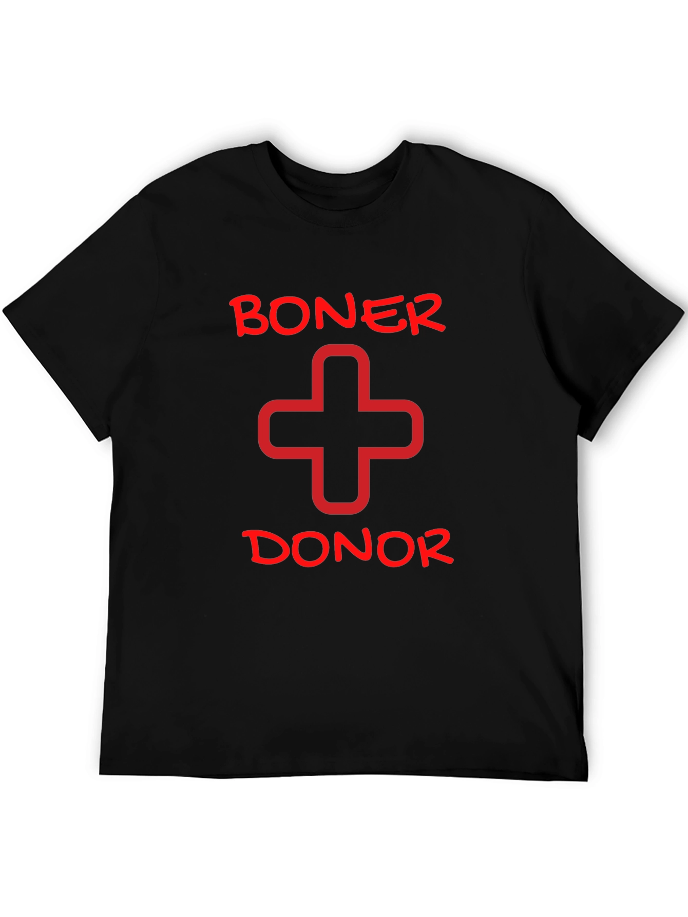 Funny Boner Donor Graphic T-Shirt - Black