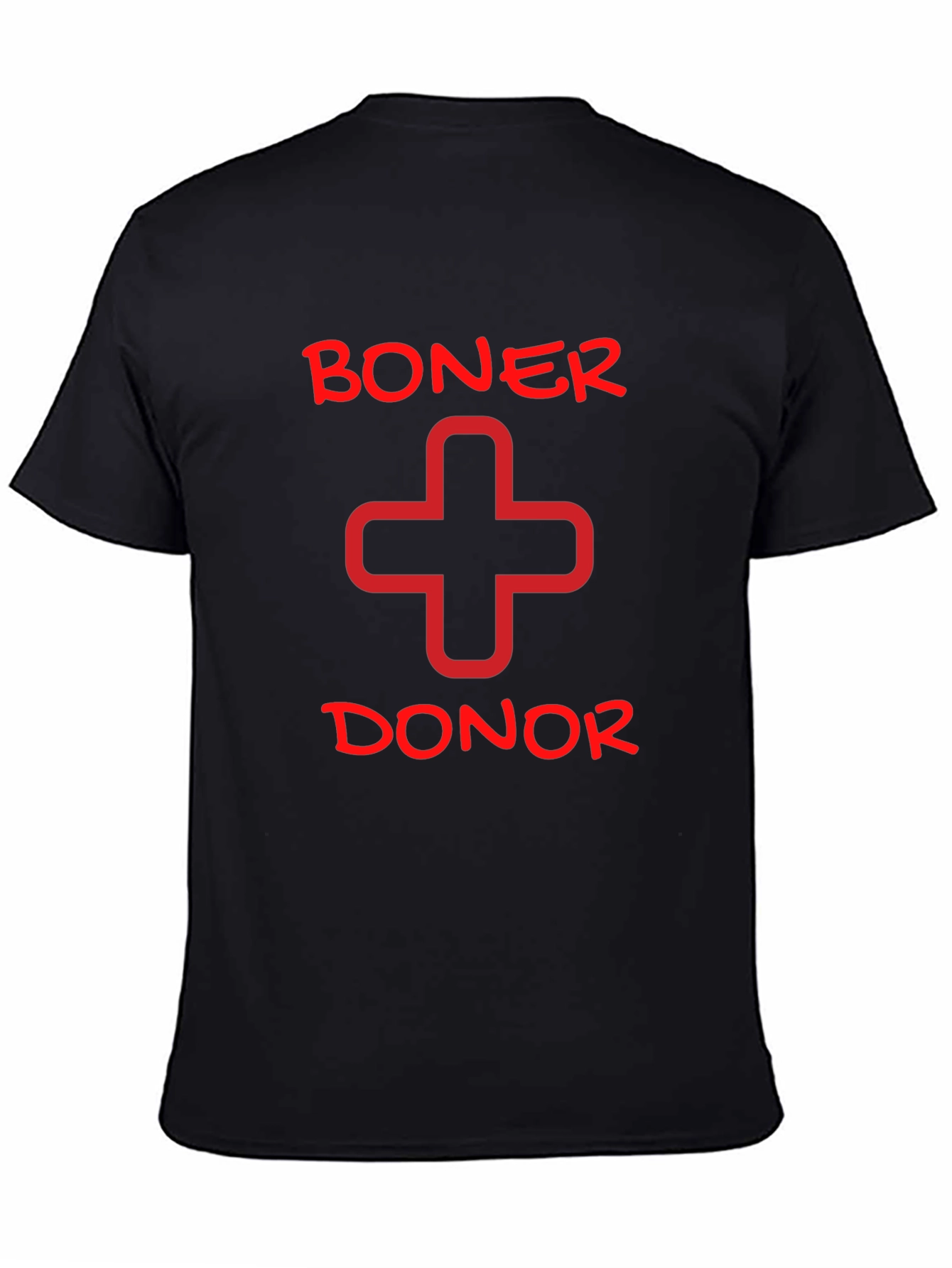 Funny Boner Donor Graphic T-Shirt - Black
