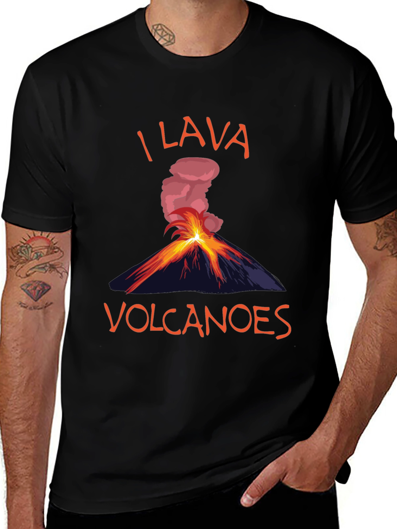 I Lava Volcanoes T-Shirt Funny Graphic Tee
