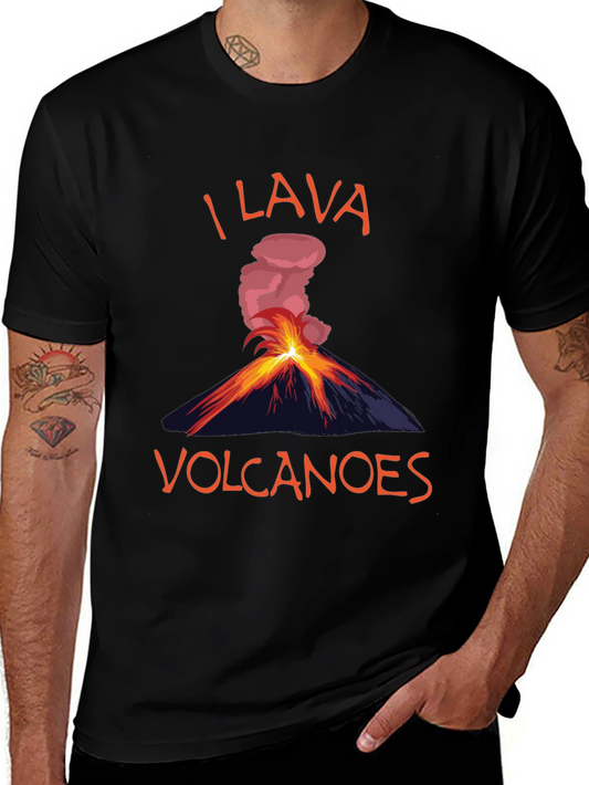 I Lava Volcanoes T-Shirt Funny Graphic Tee