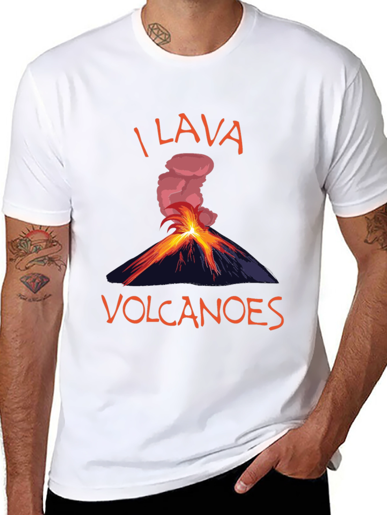 I Lava Volcanoes T-Shirt Funny Graphic Tee