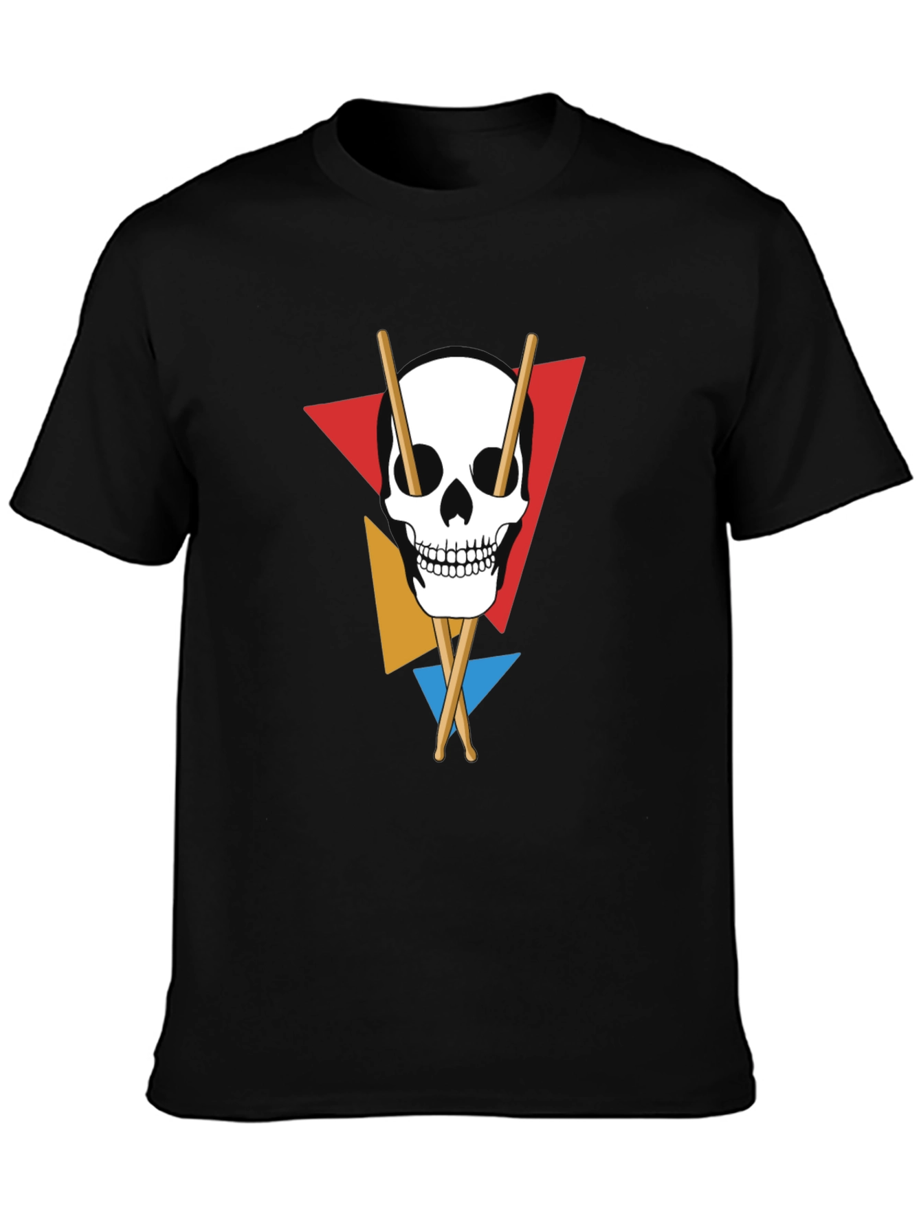 Skull Drumsticks T-Shirt - Music Lover Tee