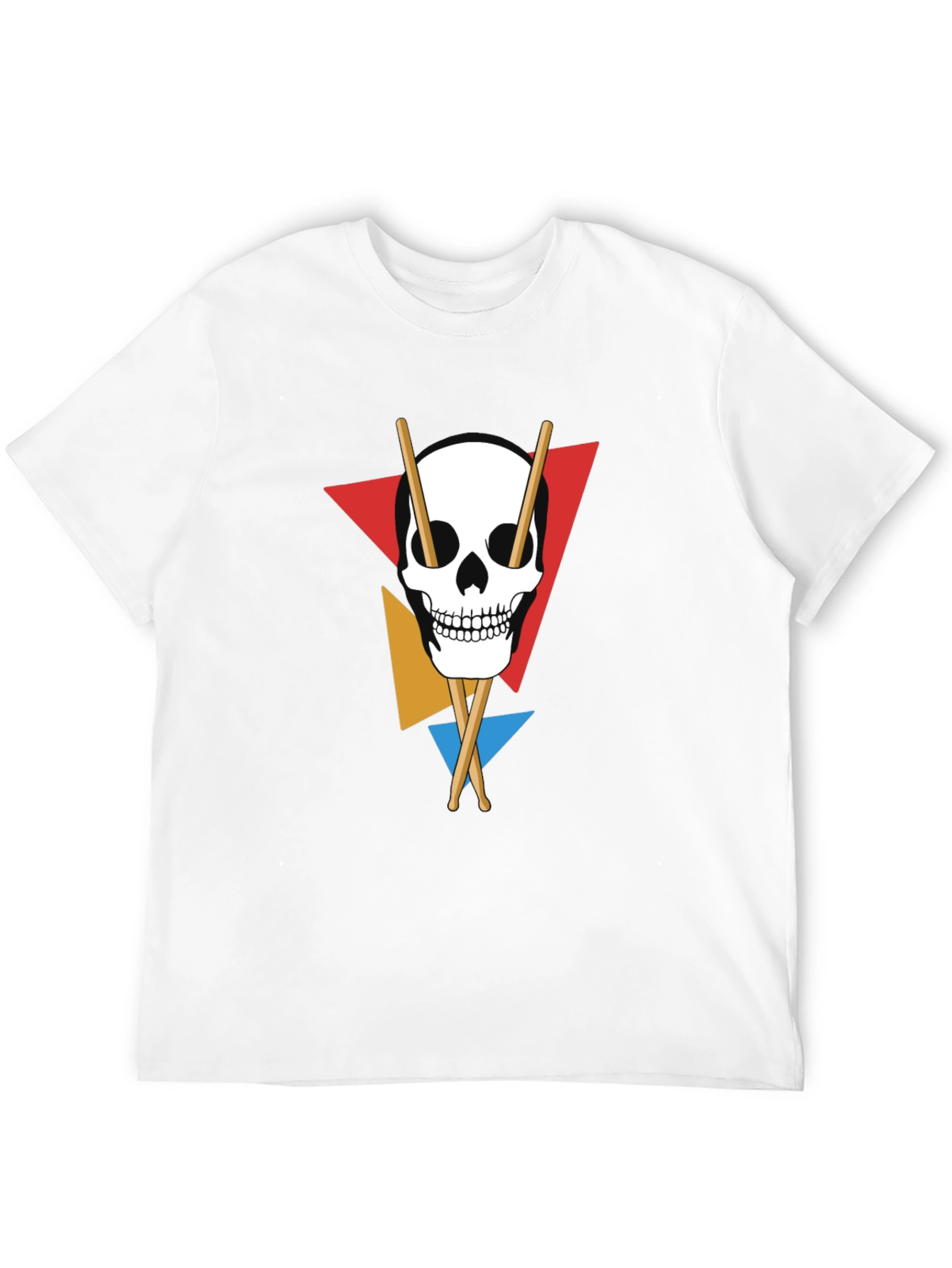Skull Drumsticks T-Shirt - Music Lover Tee