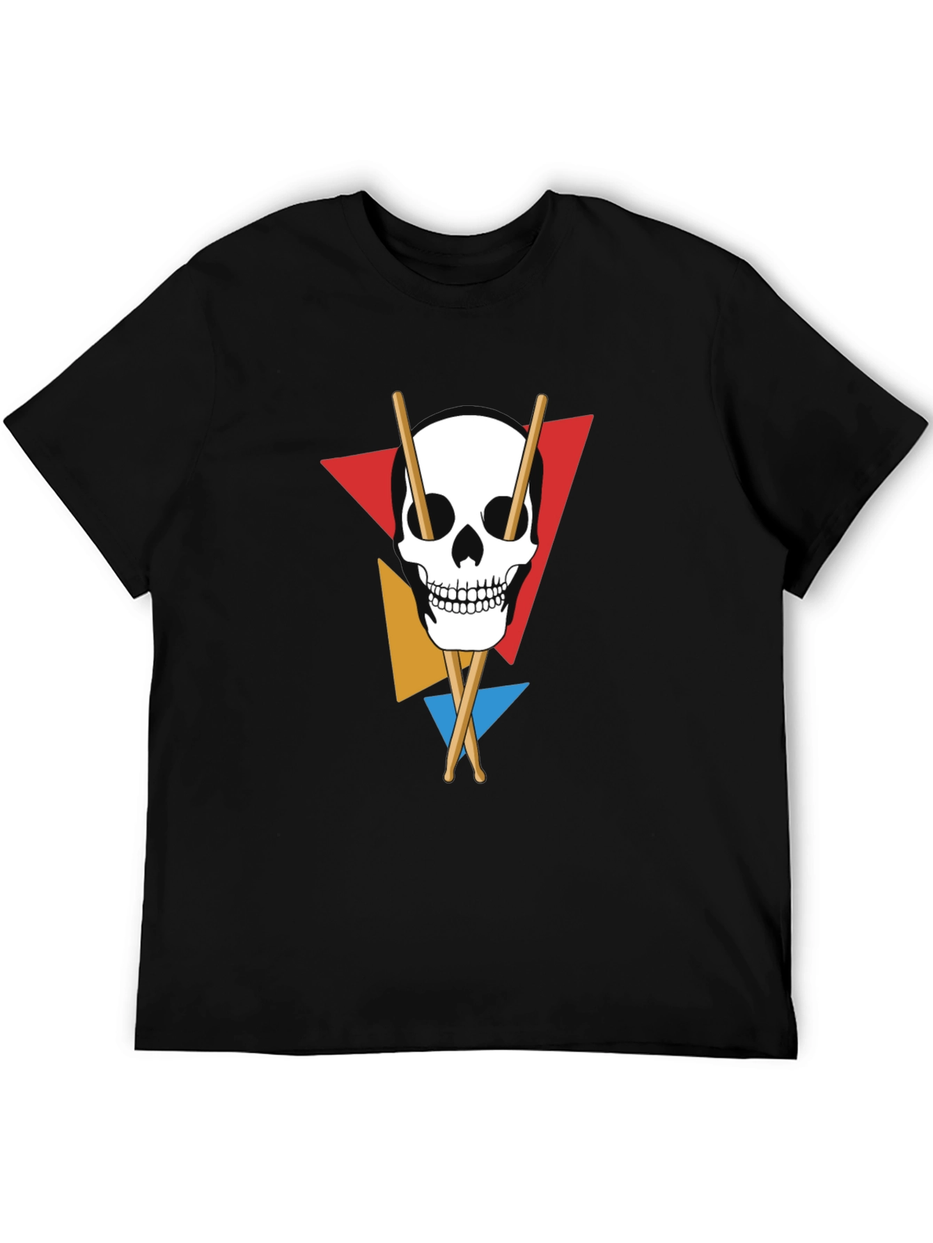 Skull Drumsticks T-Shirt - Music Lover Tee