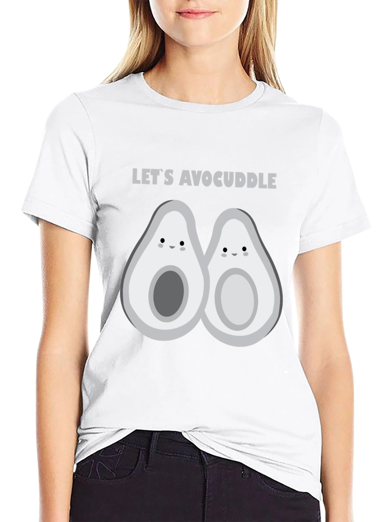 Lets Avocuddle Black Graphic Tee