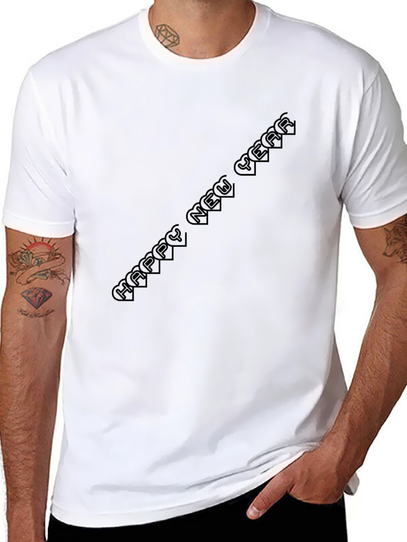 New Year Celebration Black T-Shirt