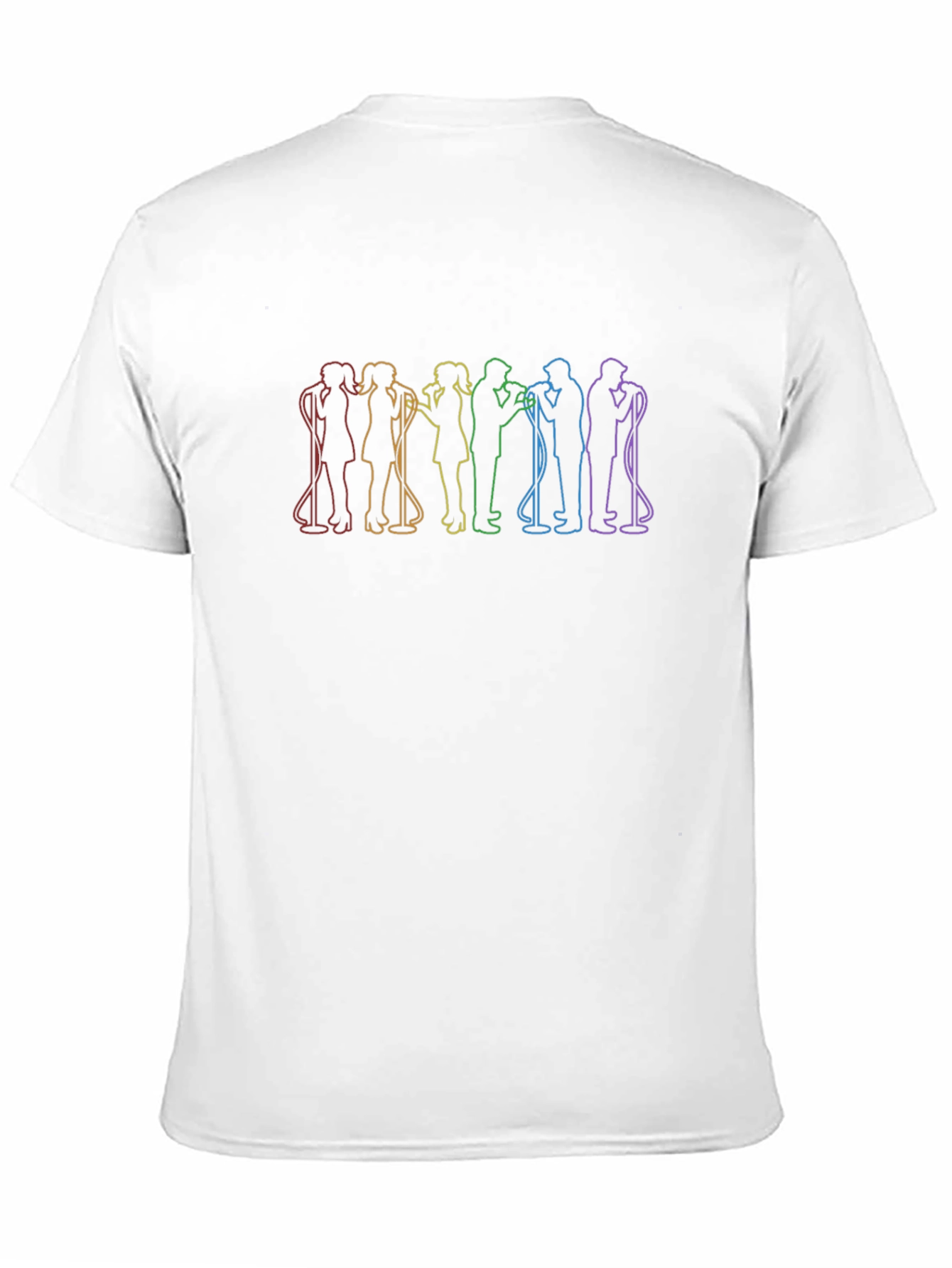 Rainbow Singer Silhouette Black T-Shirt