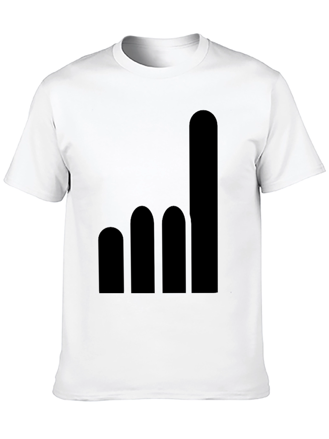 Minimalist Bar Graph Black T-Shirt