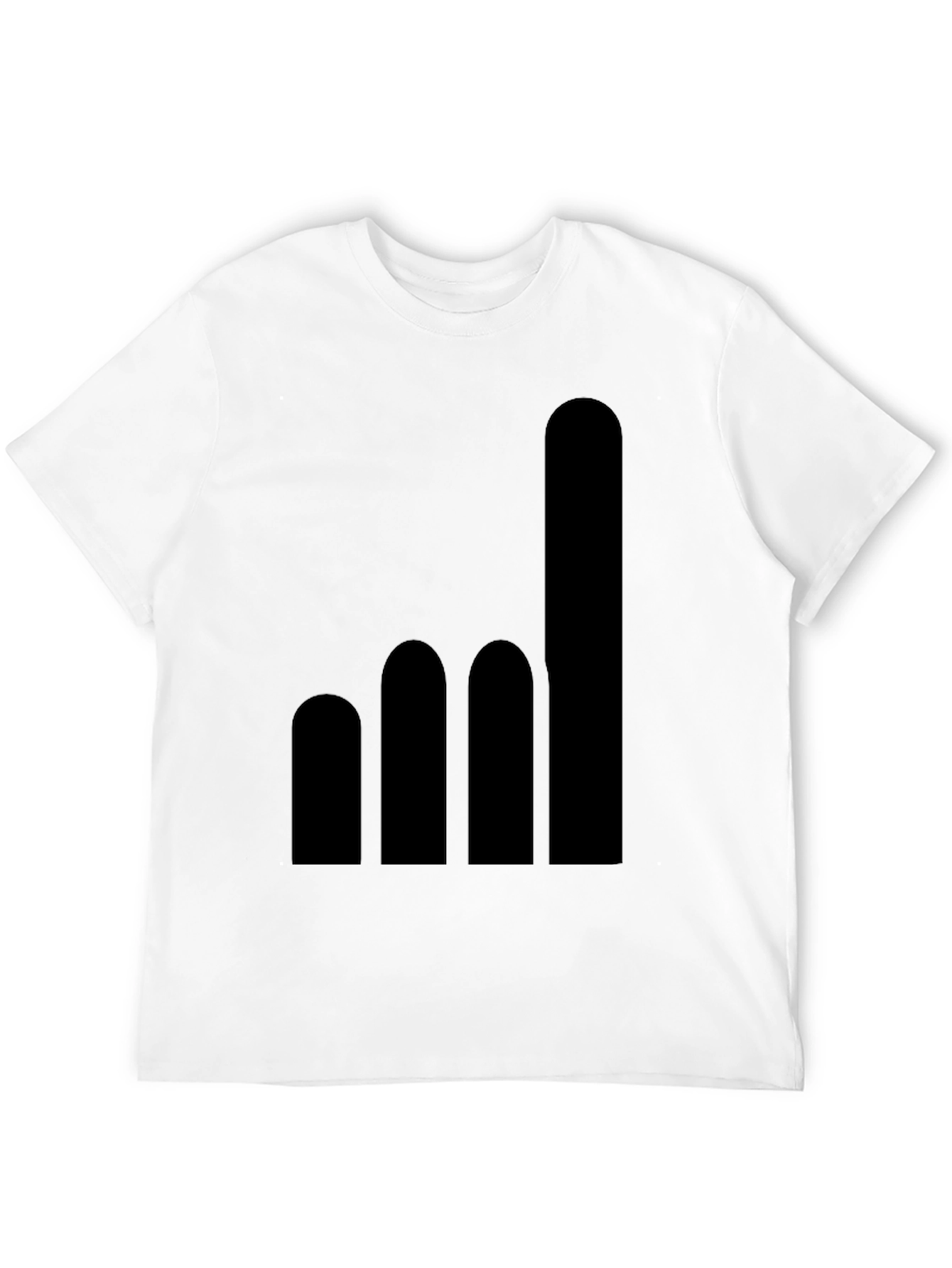 Minimalist Bar Graph Black T-Shirt