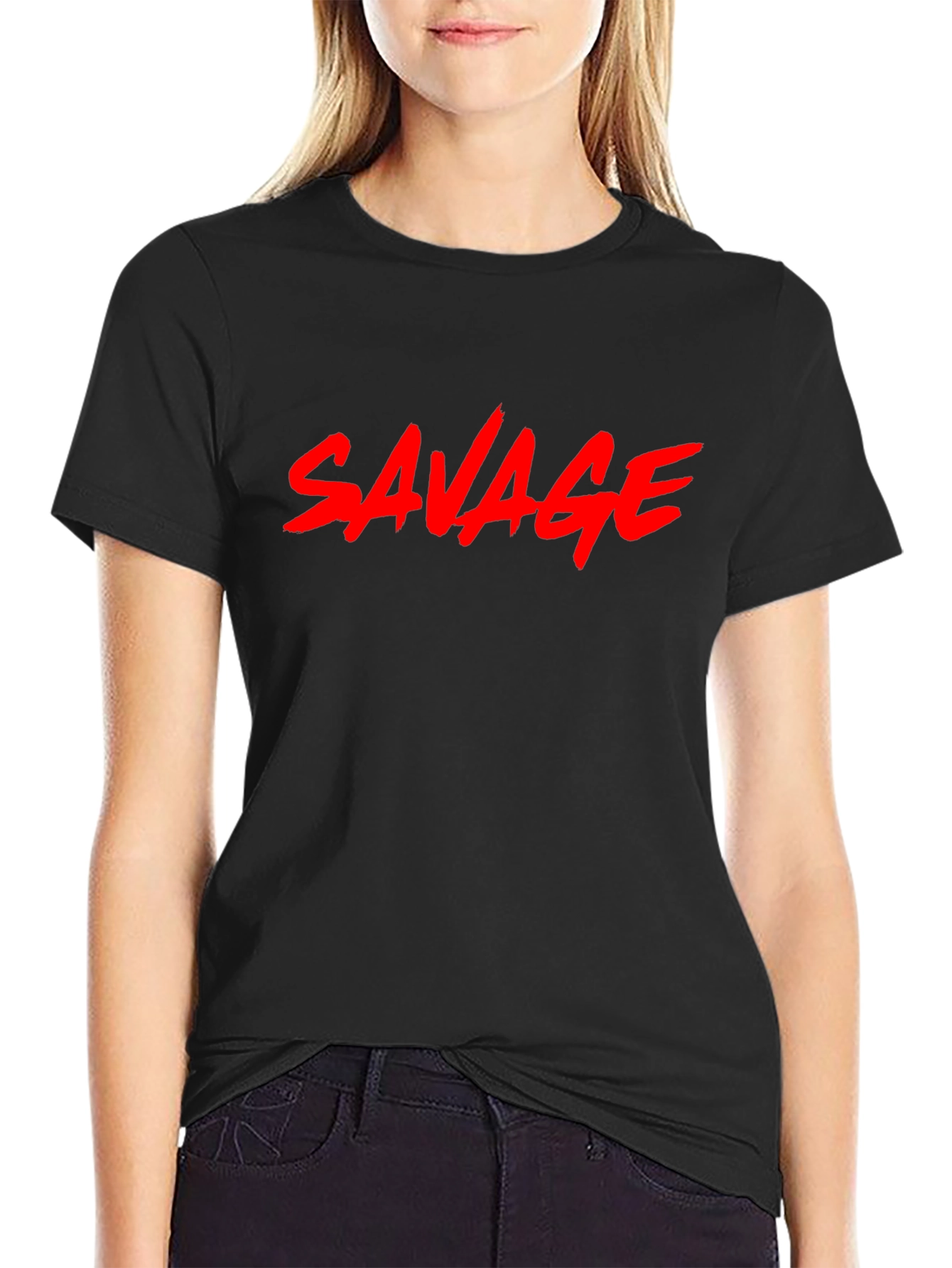 Savage Graphic T-Shirt - Bold Red Print