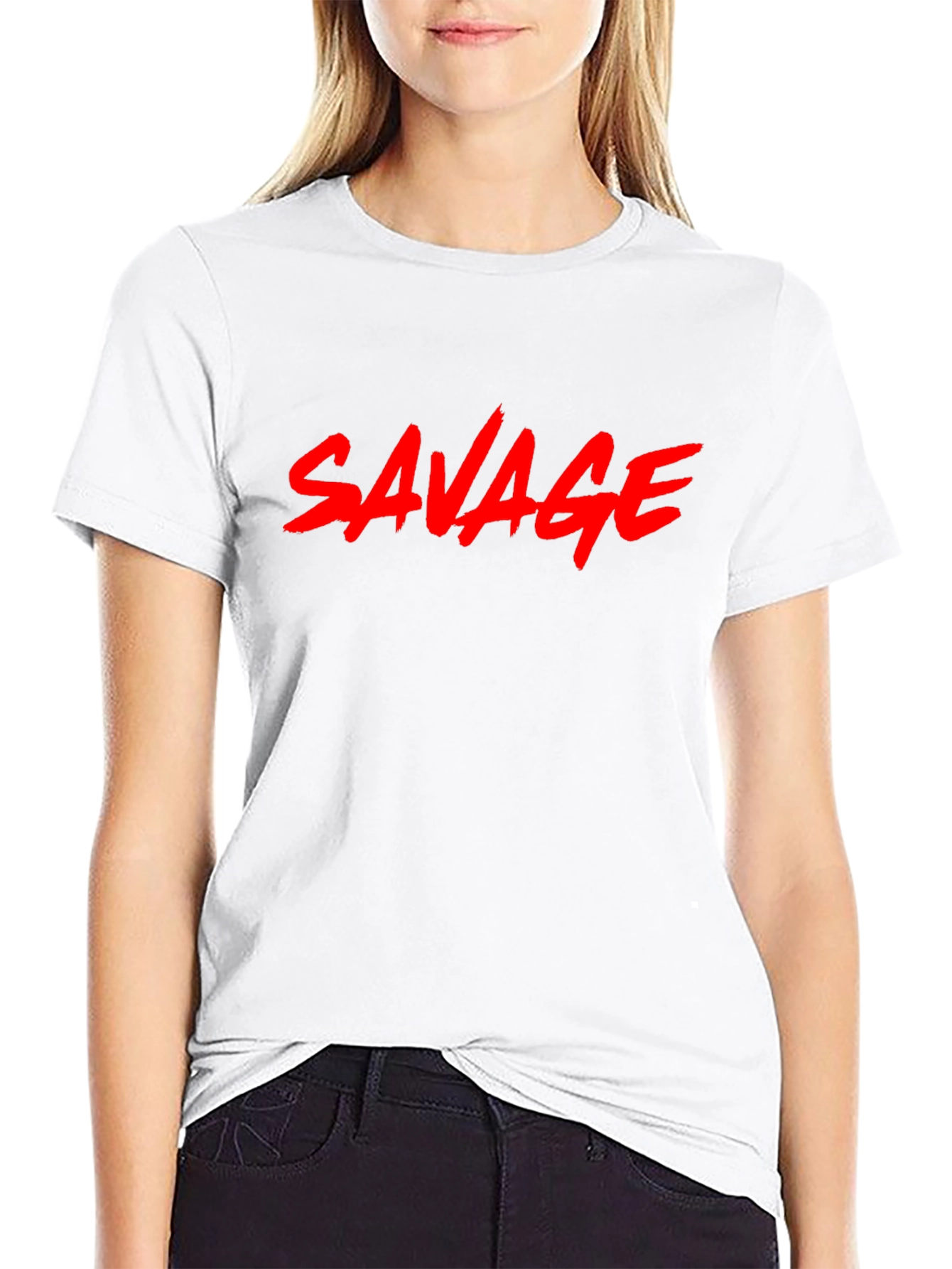 Savage Graphic T-Shirt - Bold Red Print