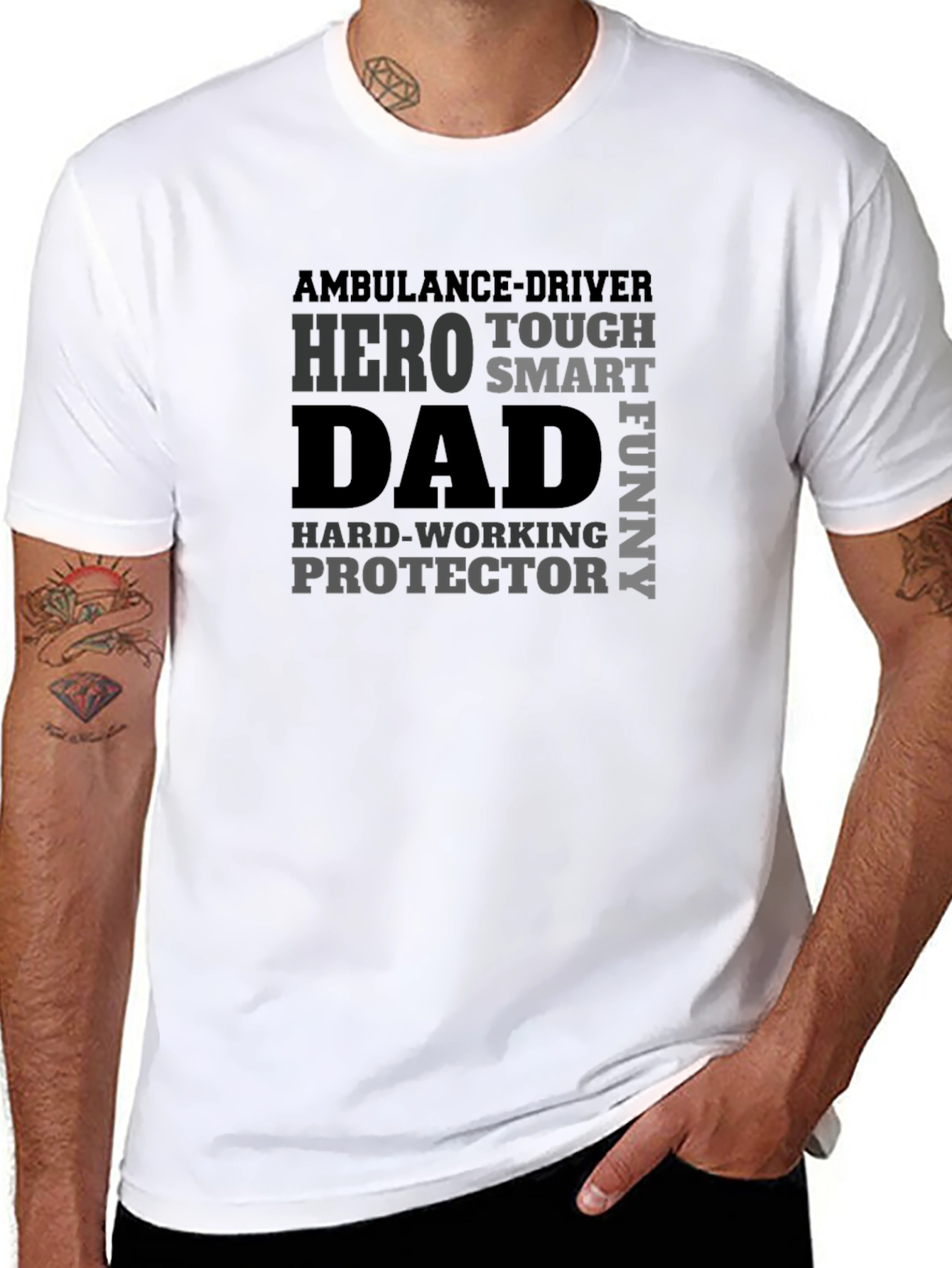 Hero Dad T-Shirt - Ambulance Driver Fathers Day Gift