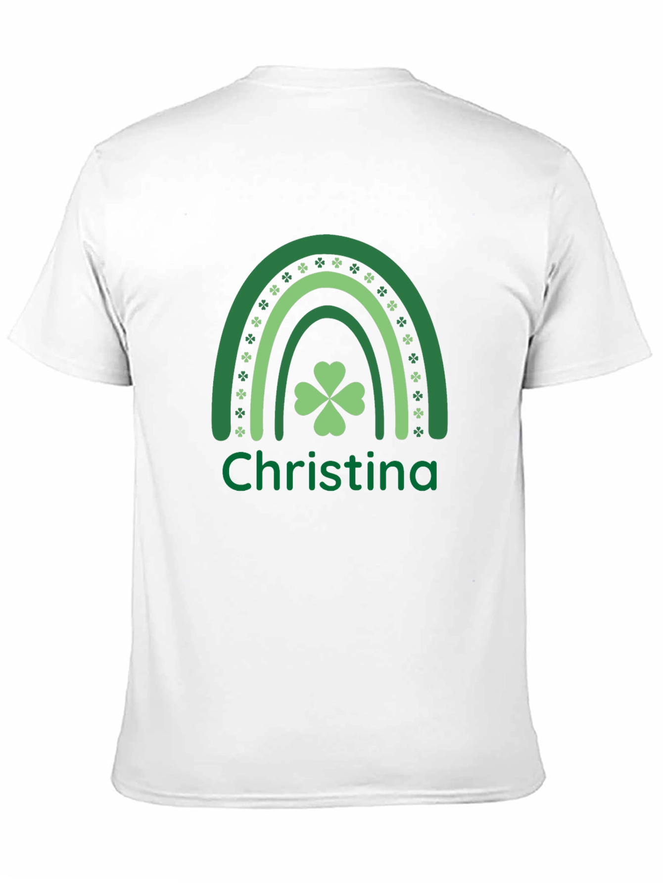 St. Patricks Day Personalized Rainbow Shamrock T-Shirt