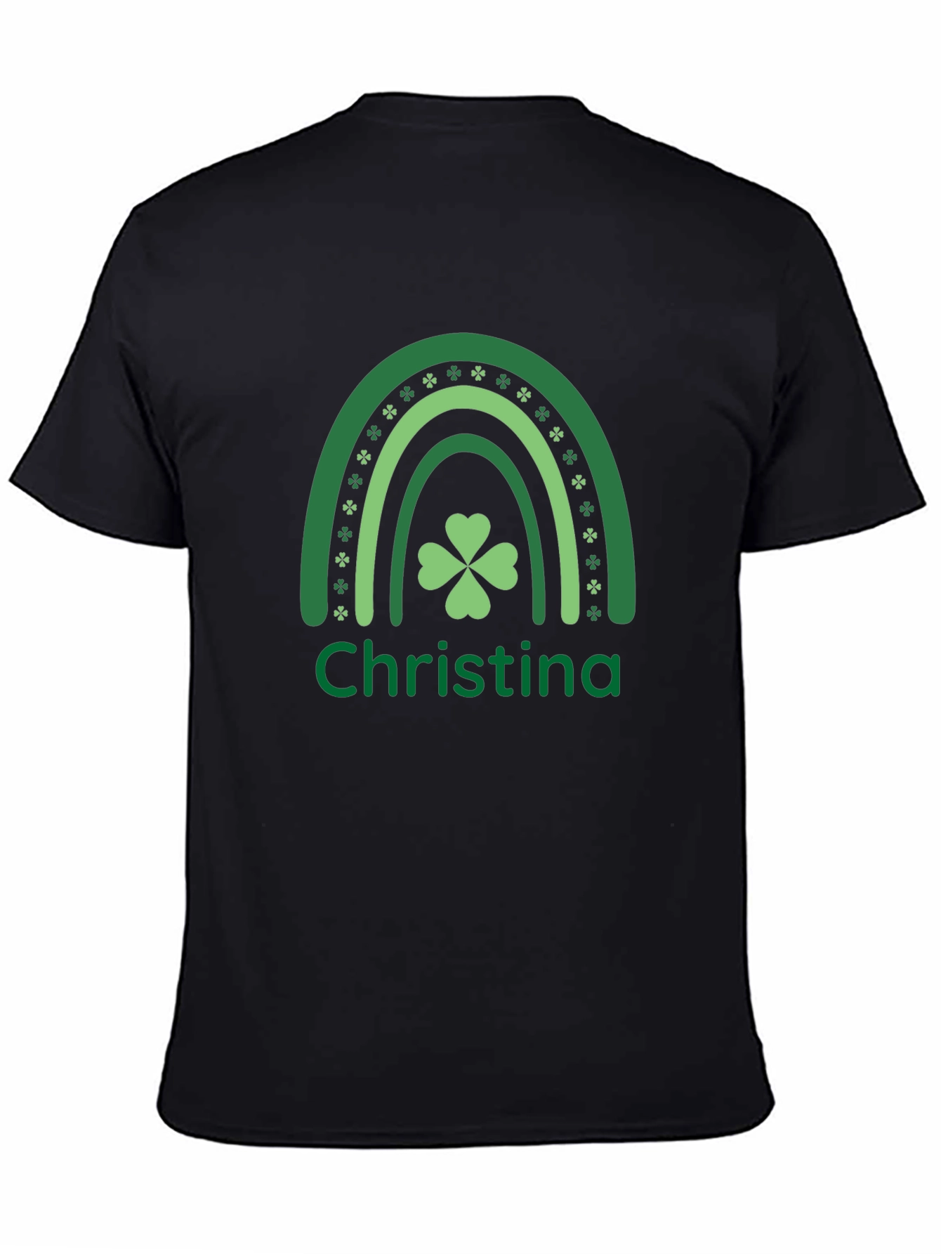 St. Patricks Day Personalized Rainbow Shamrock T-Shirt