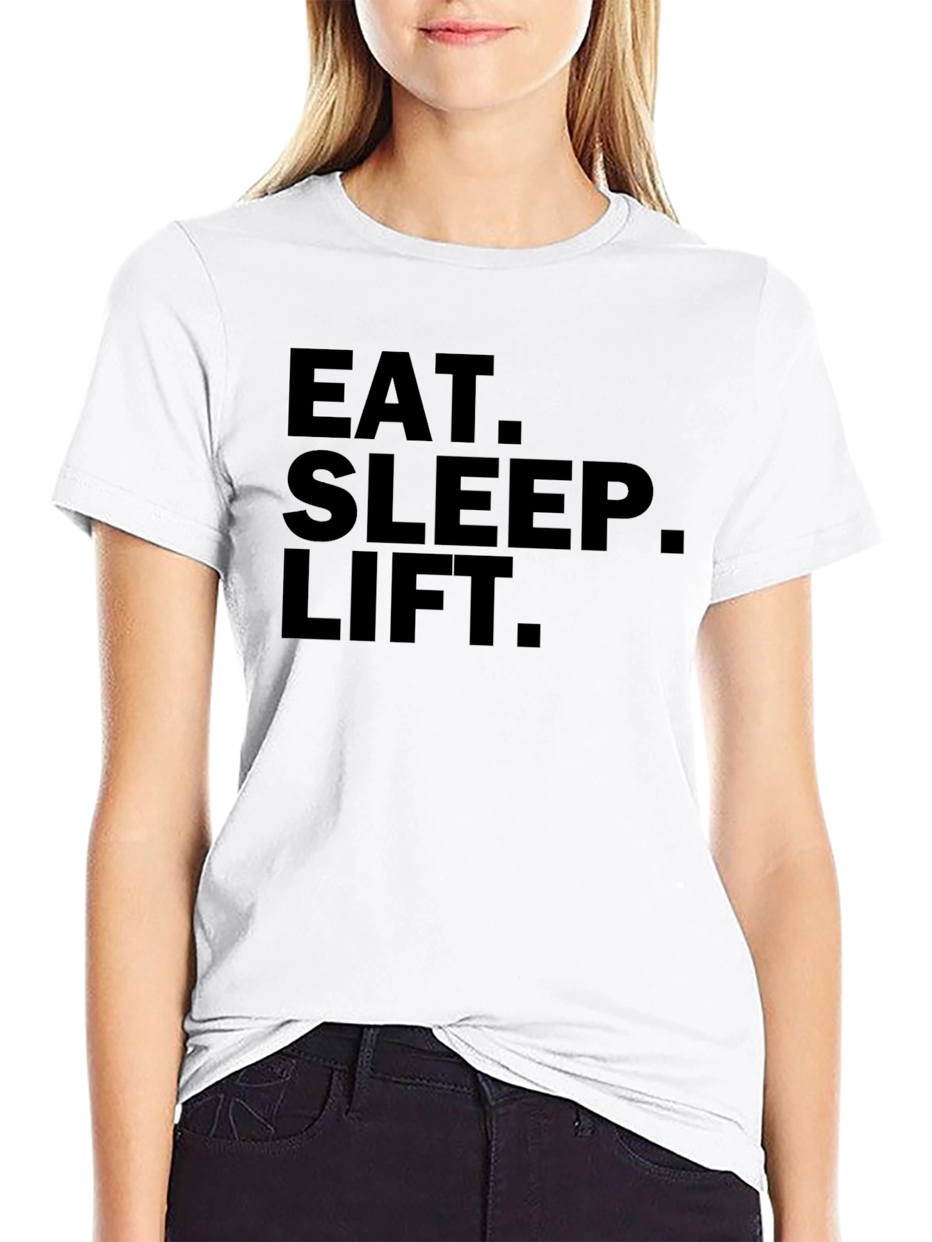 Eat. Sleep. Lift. Graphic Black T-Shirt