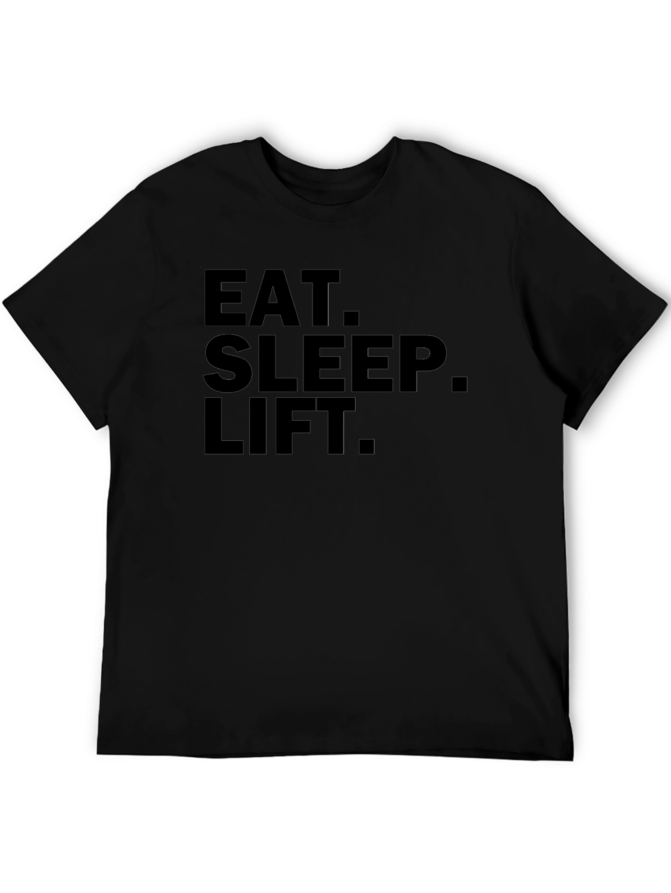 Eat. Sleep. Lift. Graphic Black T-Shirt