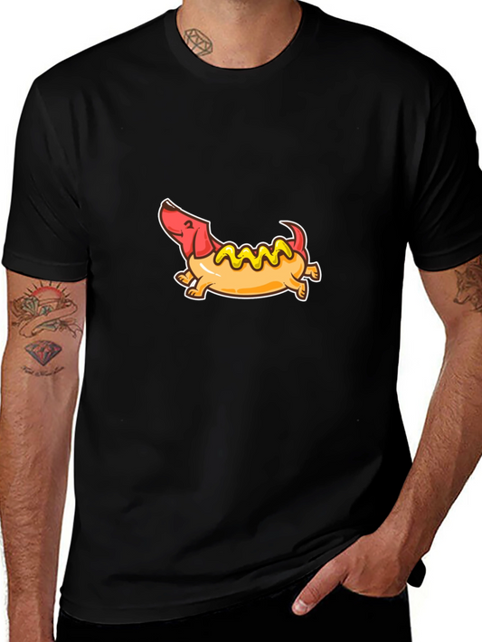 Funny Hot Dog Dachshund Graphic Tee