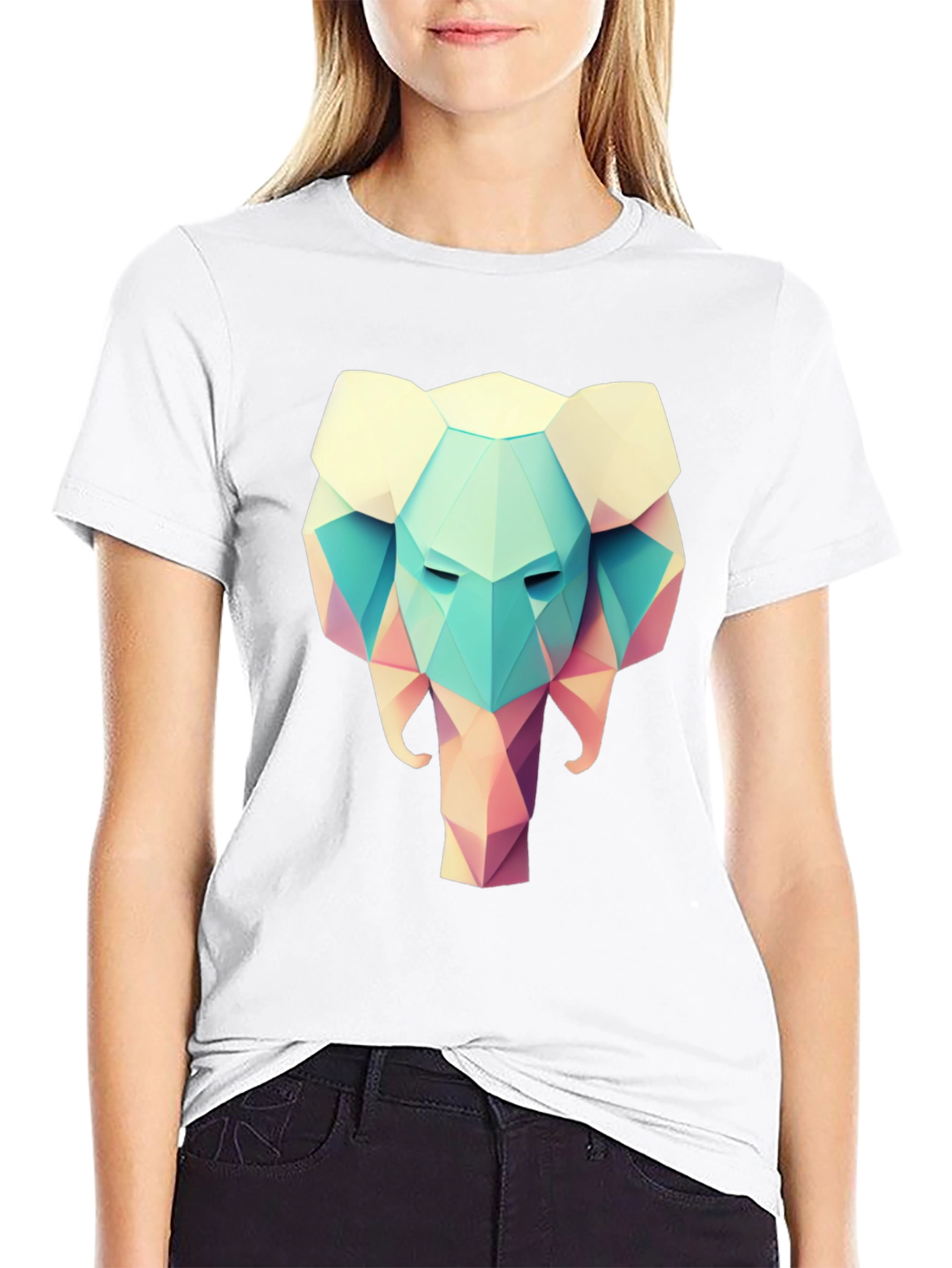 Geometric Elephant T-Shirt - Stylish Graphic Tee