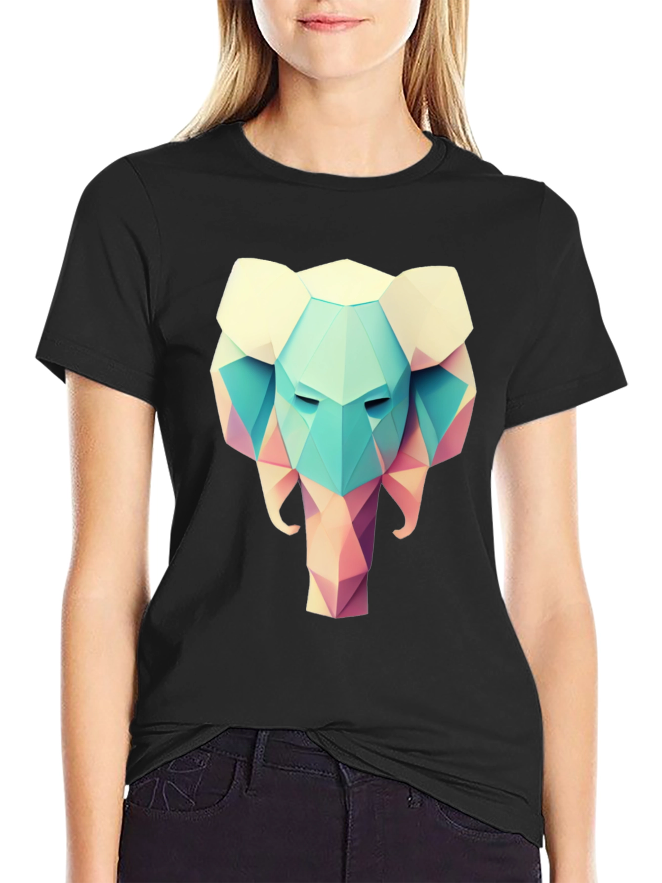Geometric Elephant T-Shirt - Stylish Graphic Tee