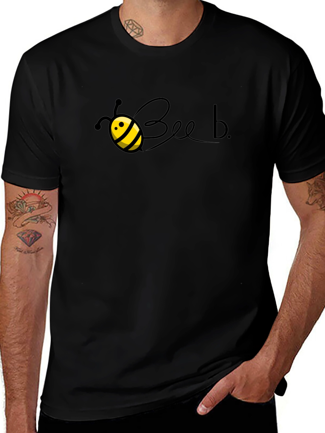 Bee-Themed Black T-Shirt - Beeb