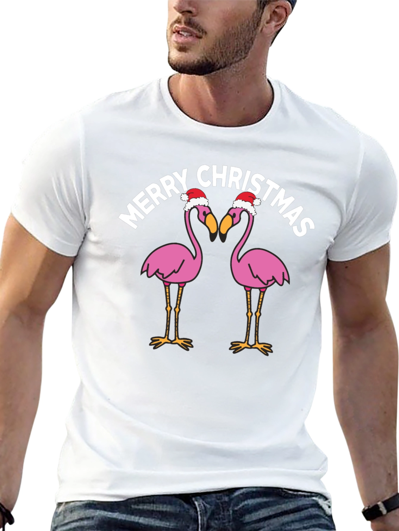 Merry Christmas Flamingo T-Shirt