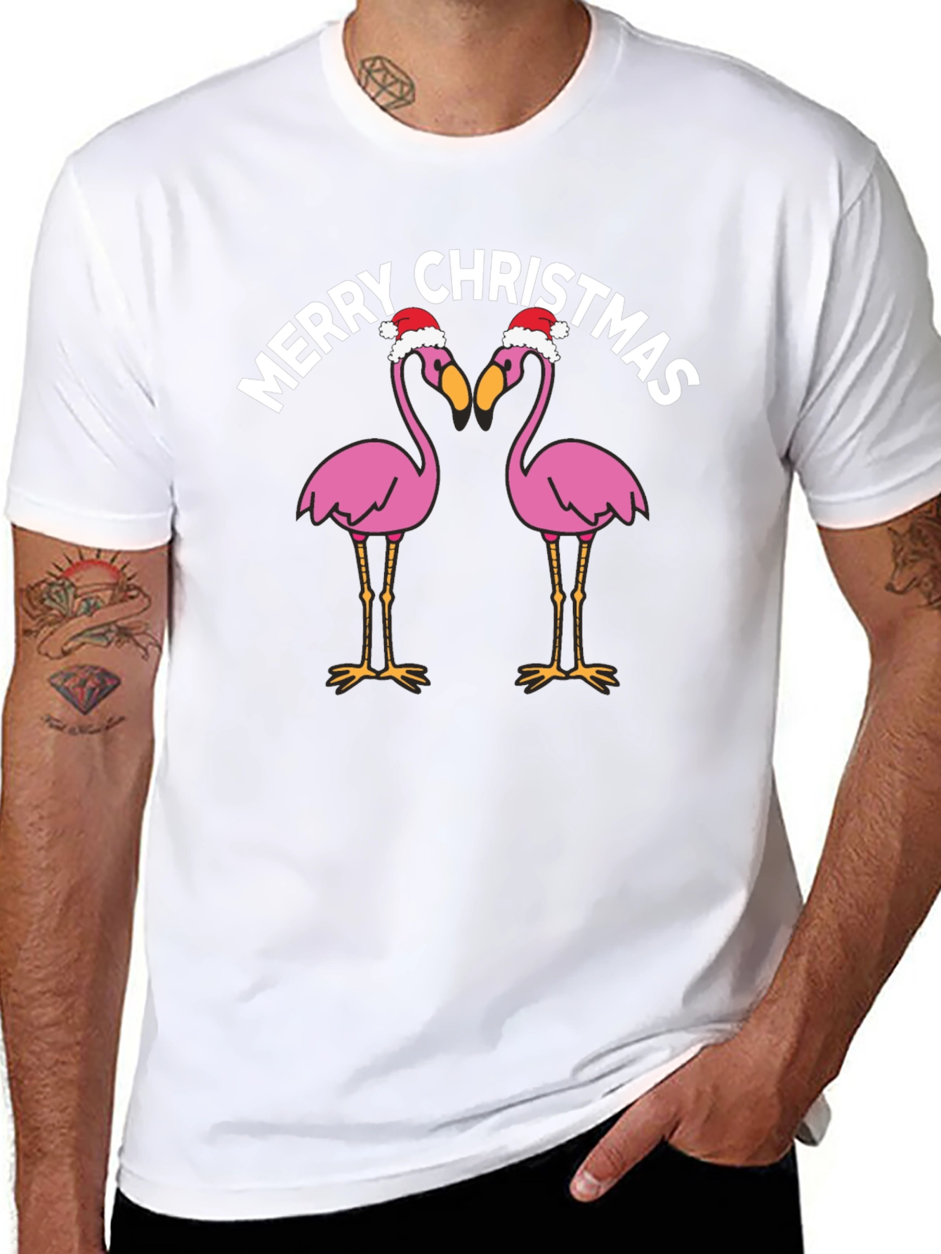 Merry Christmas Flamingo T-Shirt