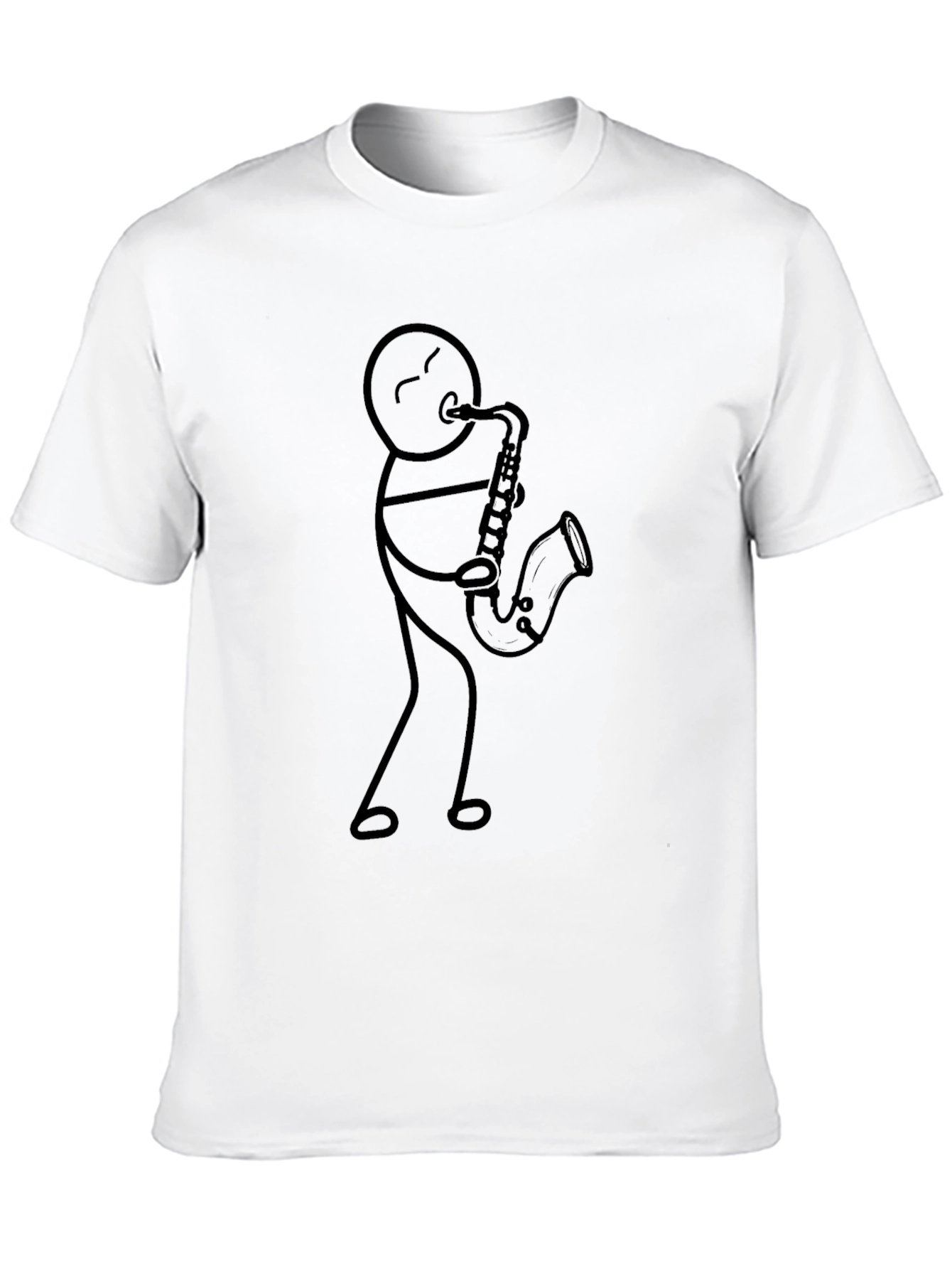 Stick Figure Saxophone Player T-Shirt