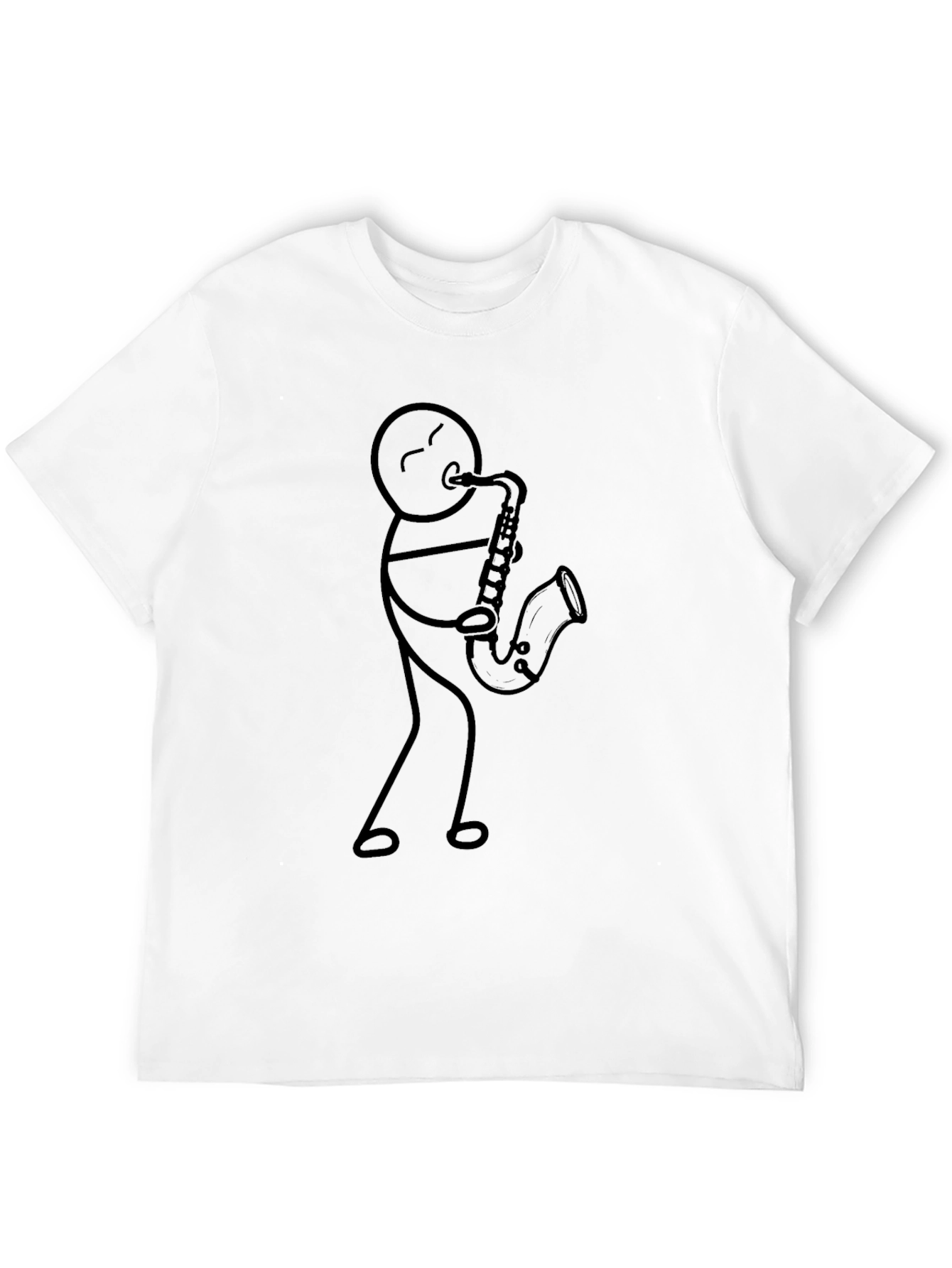 Stick Figure Saxophone Player T-Shirt