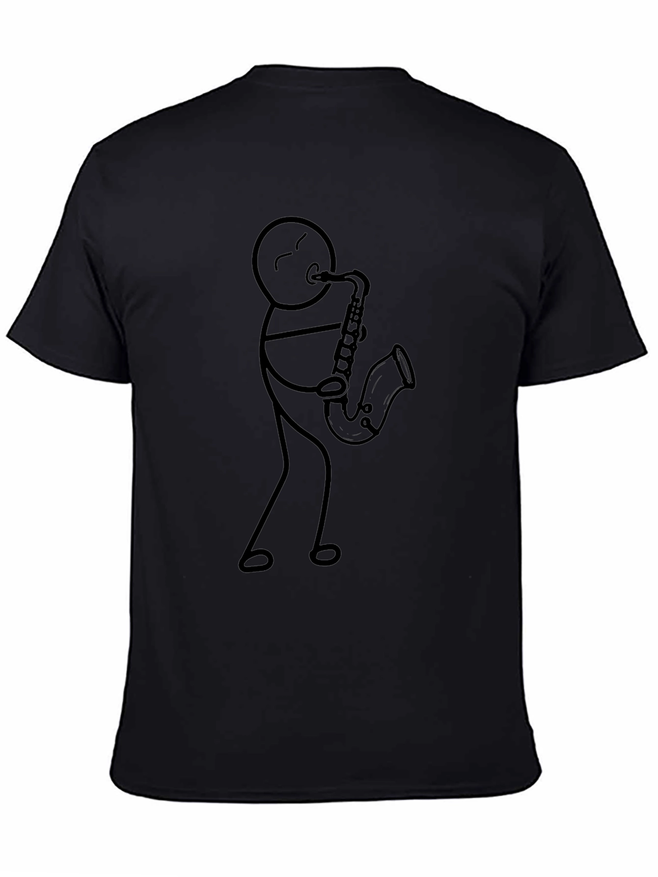 Stick Figure Saxophone Player T-Shirt