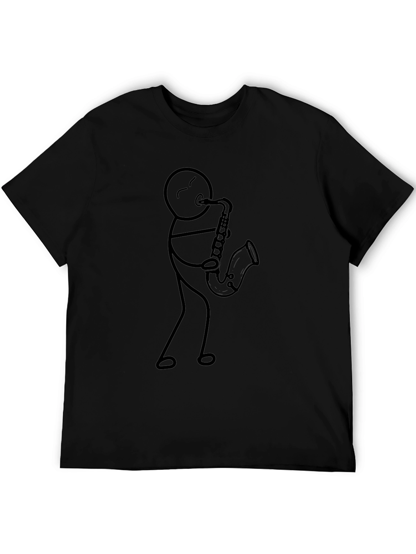 Stick Figure Saxophone Player T-Shirt