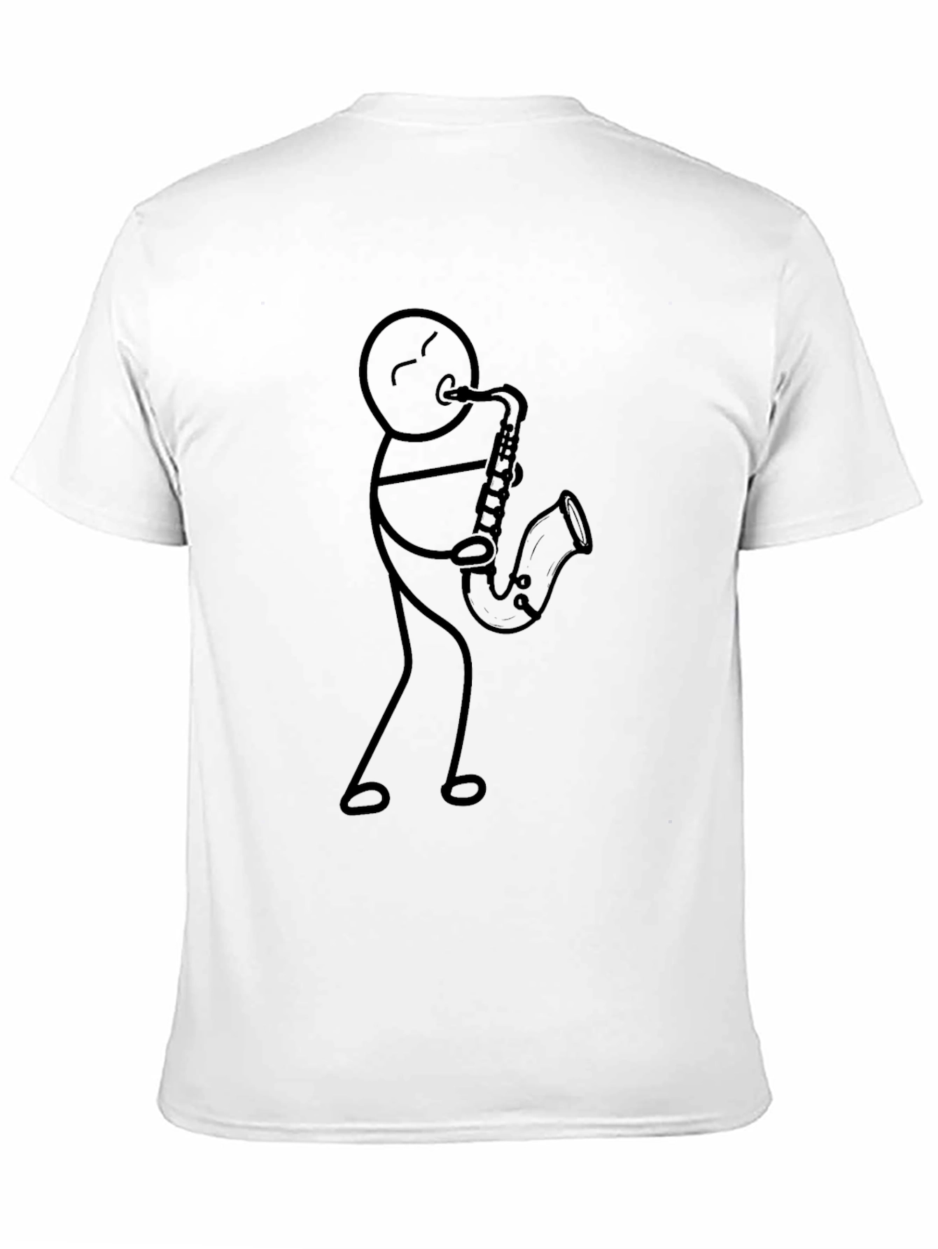 Stick Figure Saxophone Player T-Shirt
