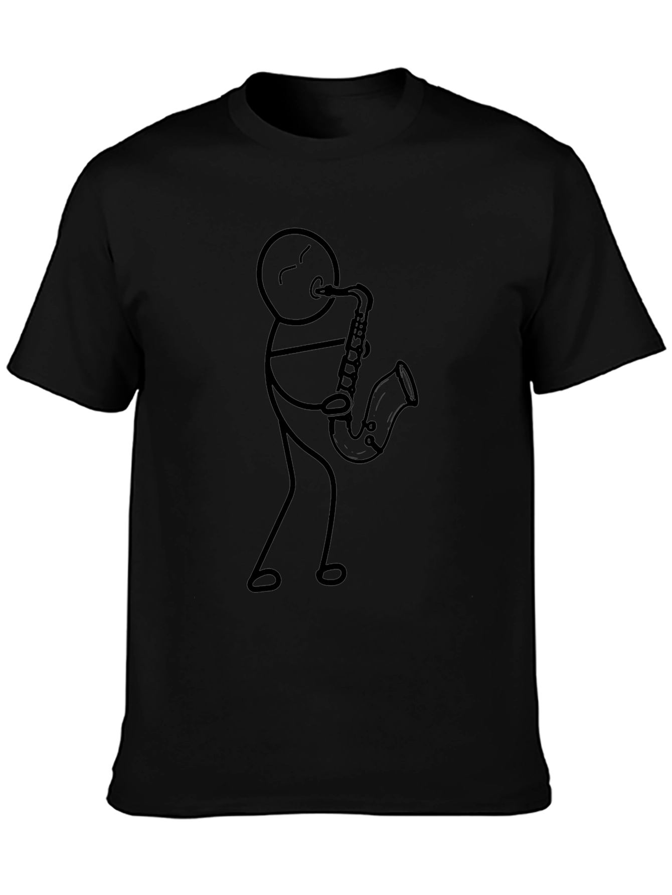 Stick Figure Saxophone Player T-Shirt