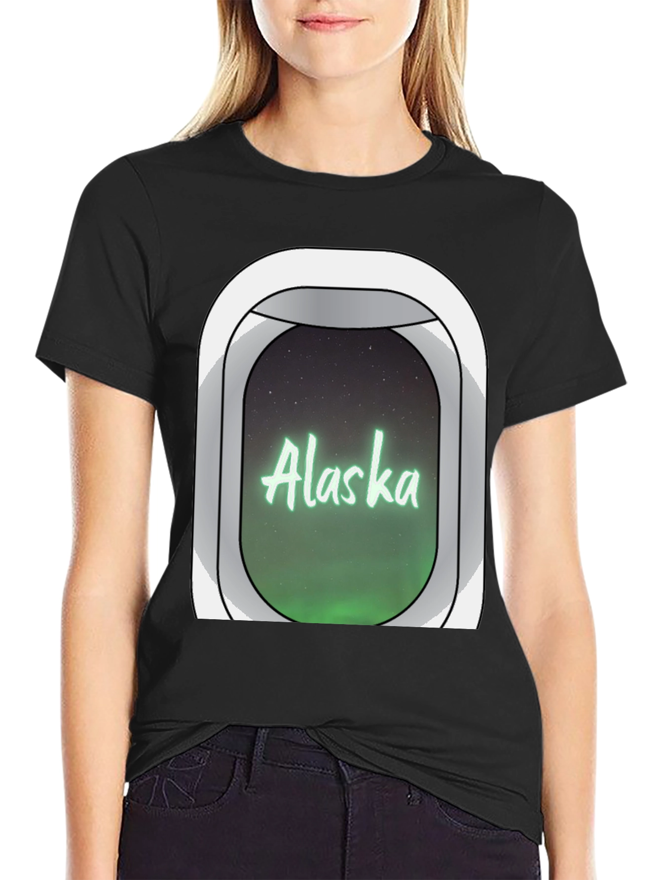 Alaska Airplane Window T-Shirt