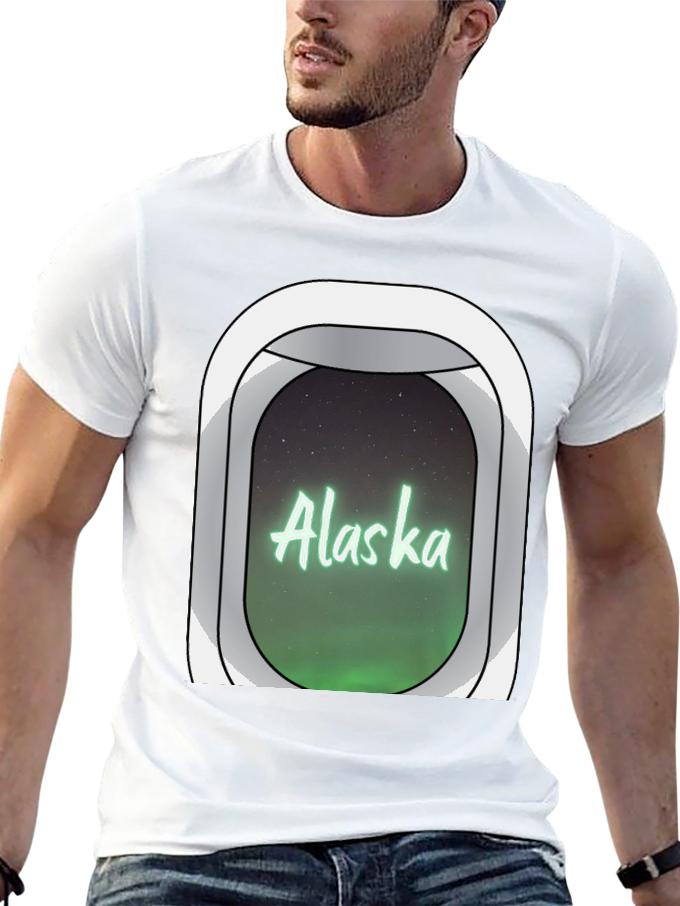 Alaska Airplane Window T-Shirt