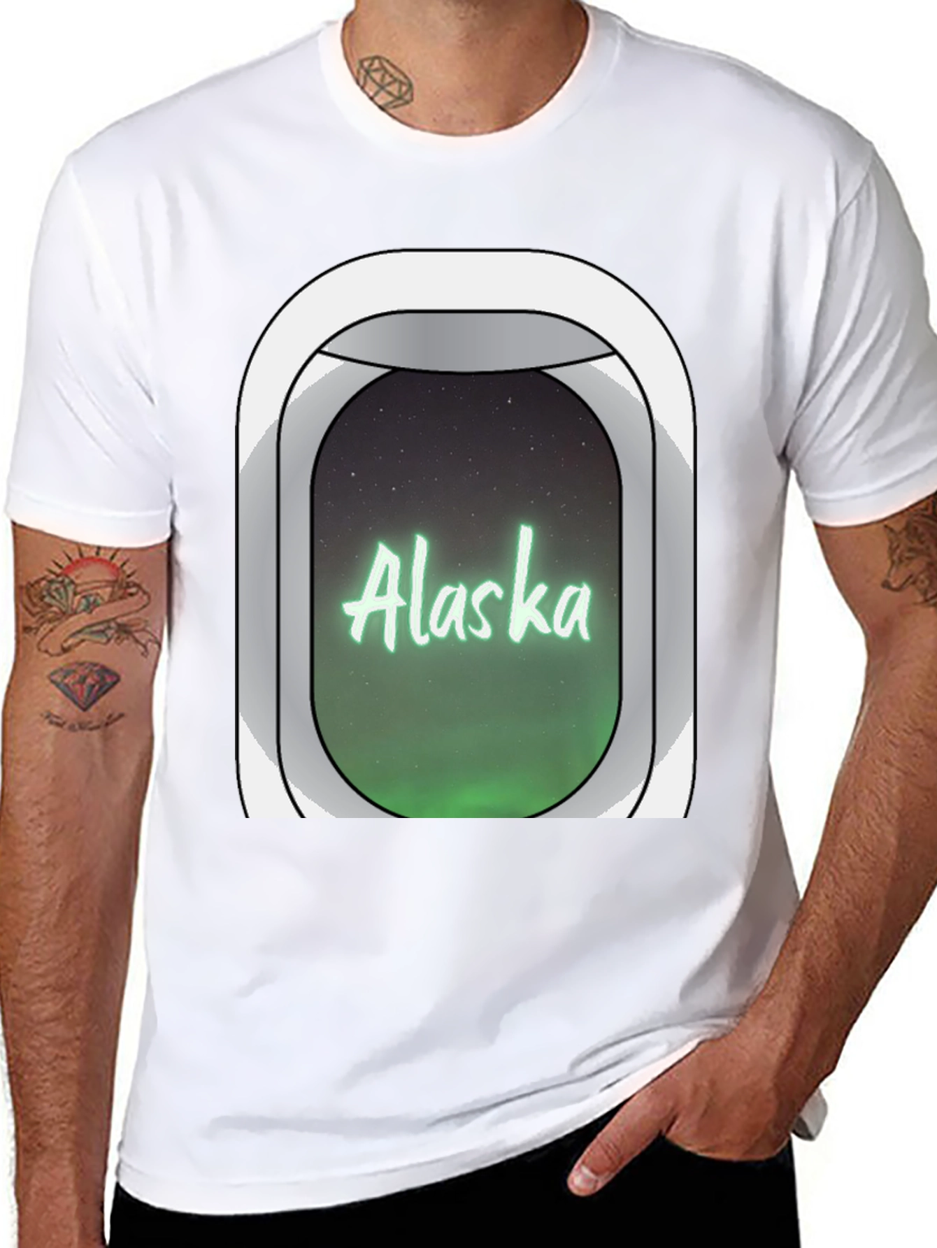 Alaska Airplane Window T-Shirt