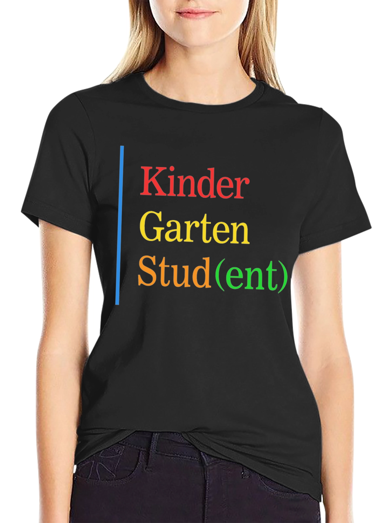 Kindergarten Stud(ent) Black T-Shirt
