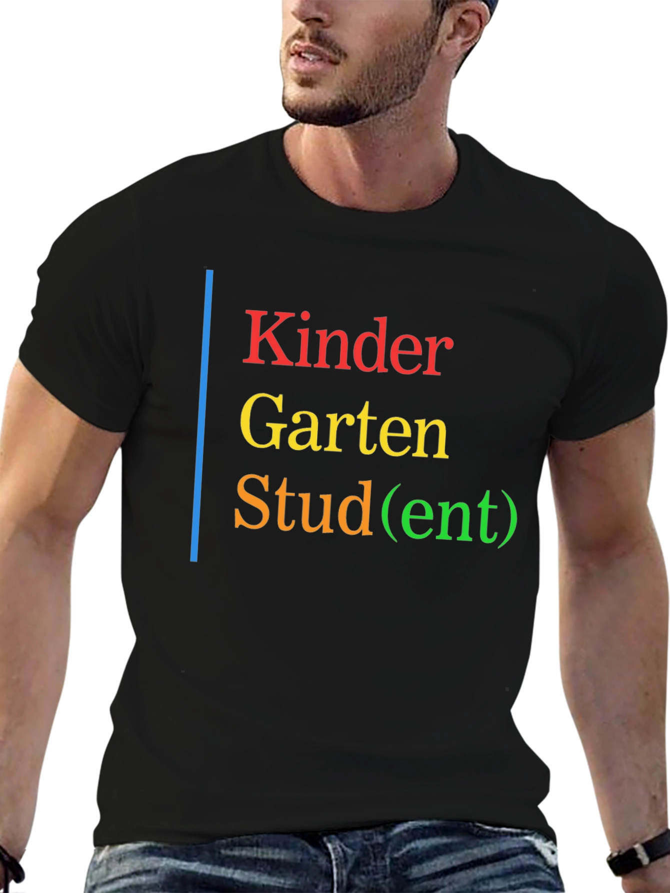 Kindergarten Stud(ent) Black T-Shirt