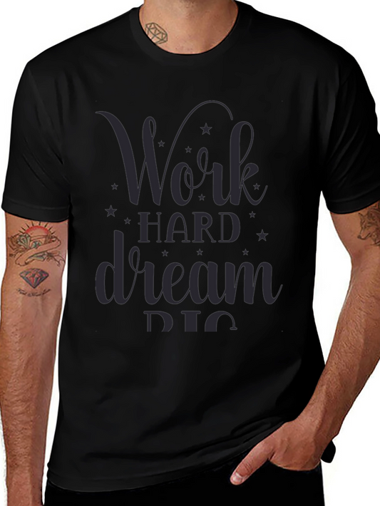 Work Hard Dream Big Graphic Tee - Black