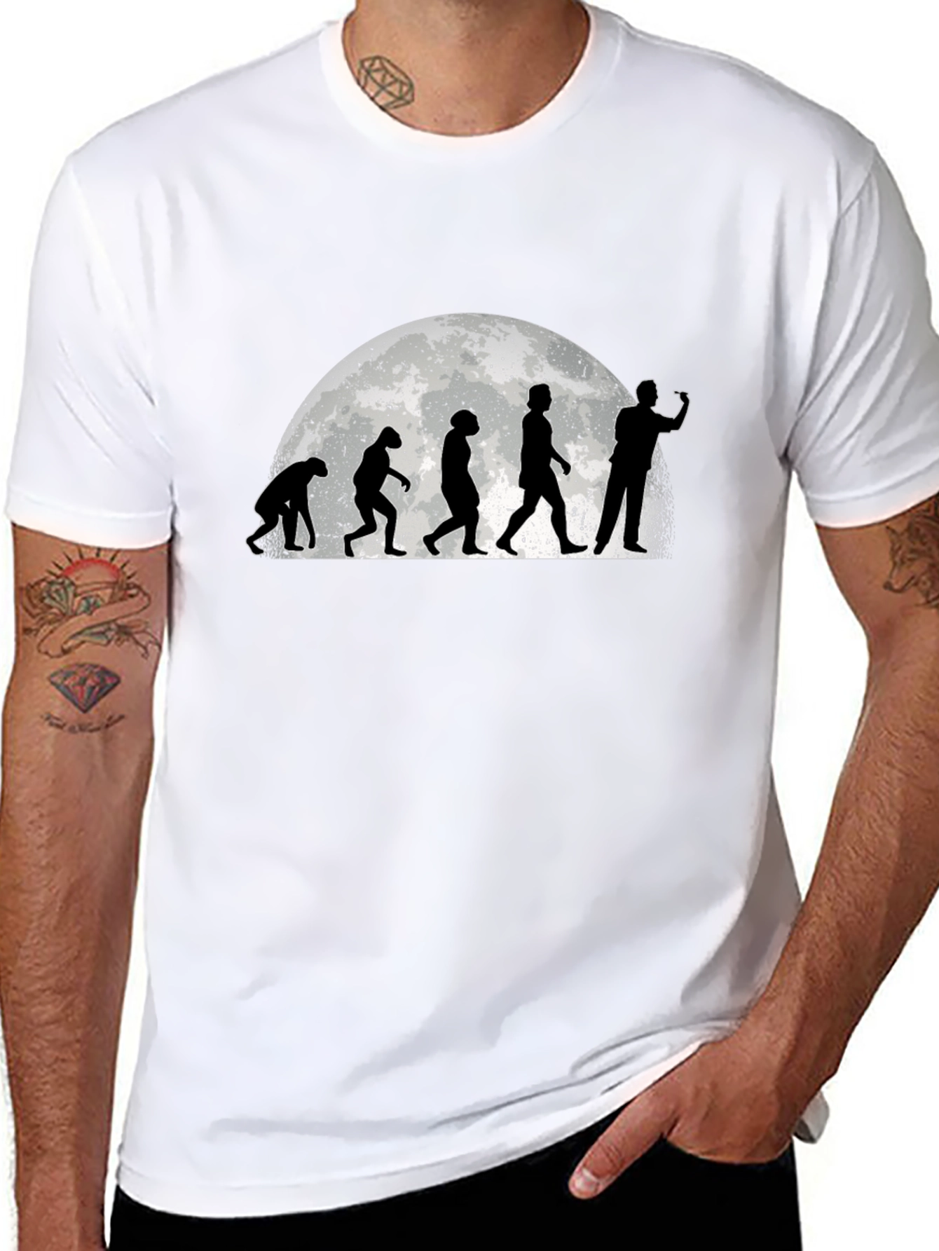 Evolution Graphic Tee - Soft Cotton Crew Neck