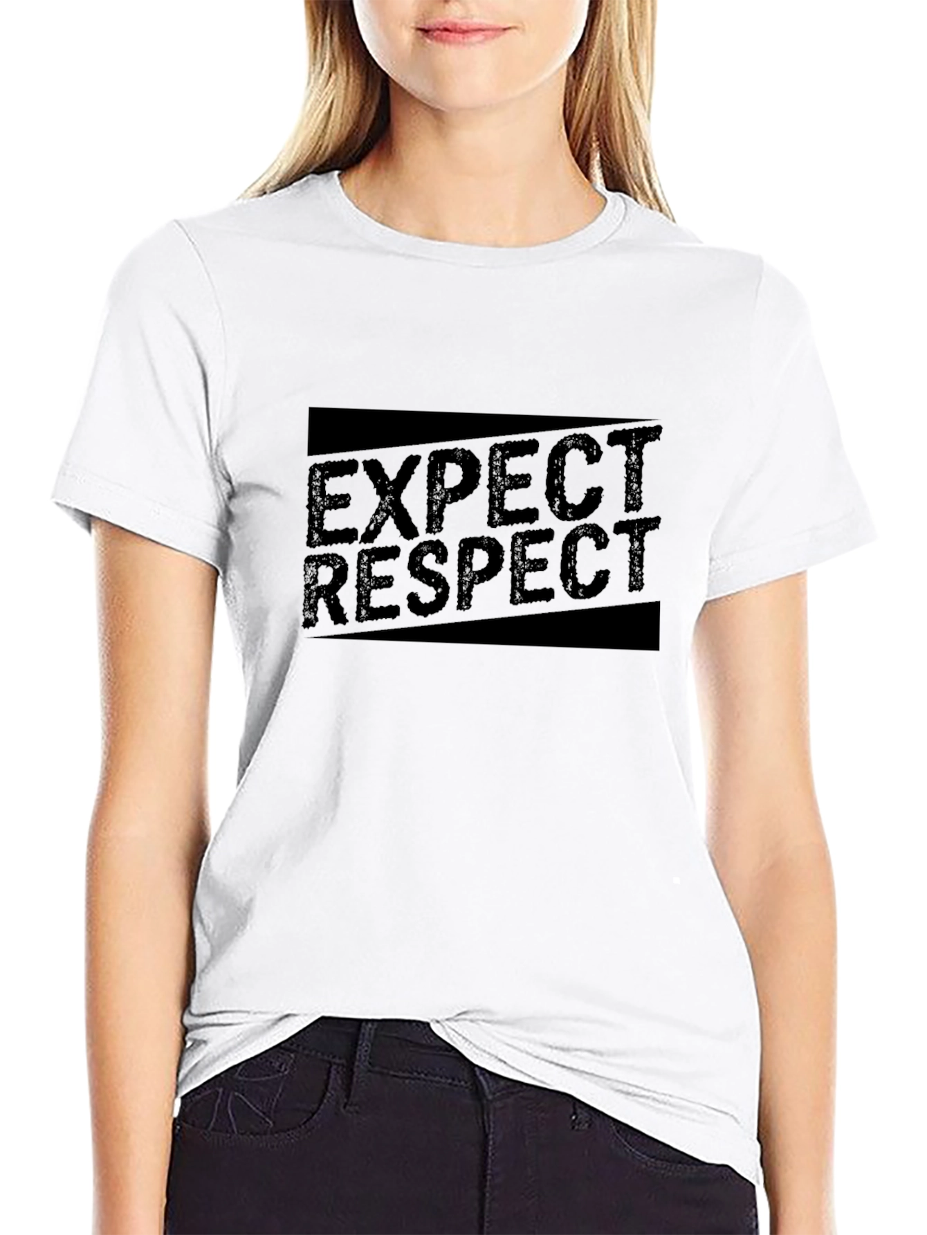 Expect Respect Black Graphic T-Shirt