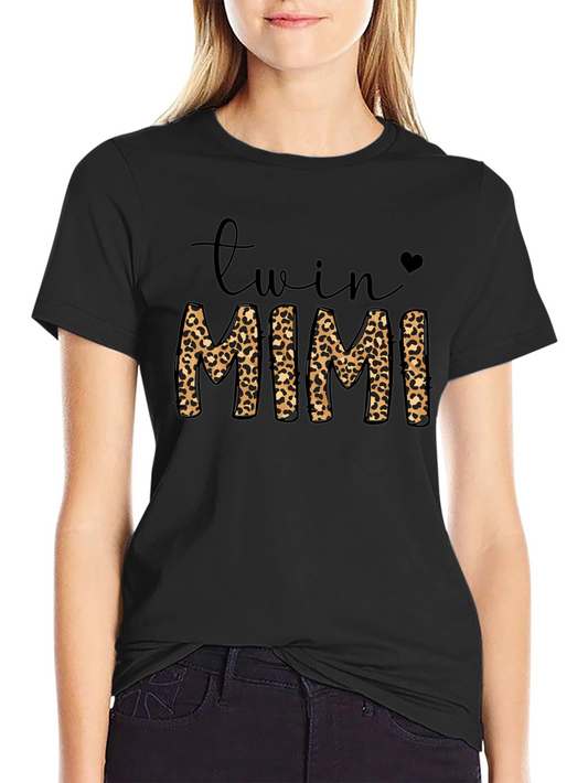 Twin Mimi Leopard Print T-Shirt