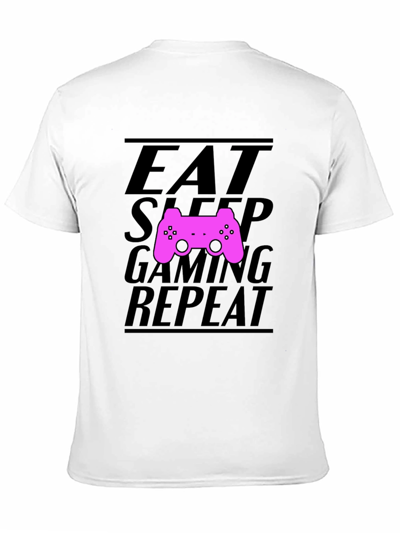 Eat Sleep Gaming Repeat Black T-Shirt