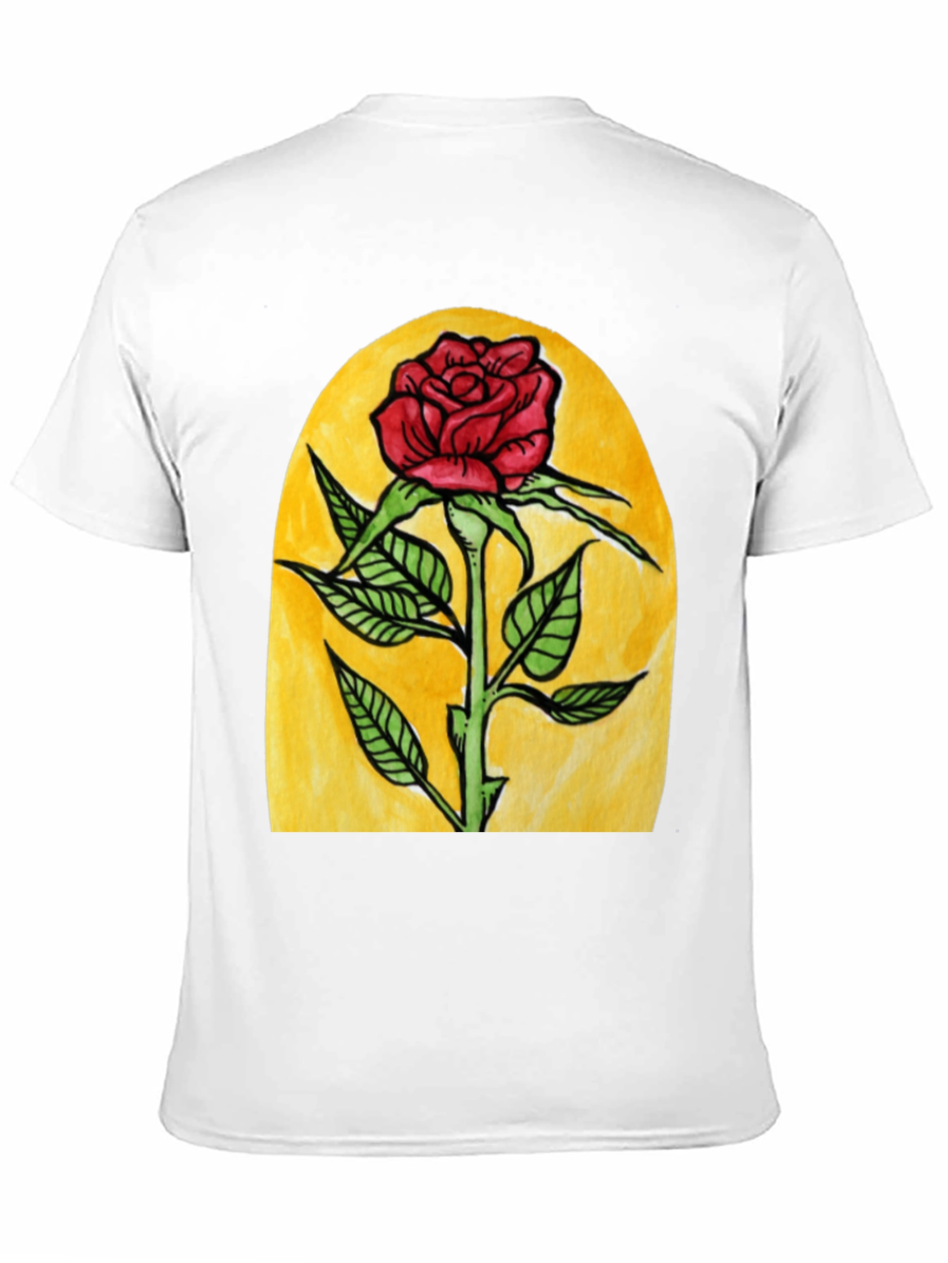 Enchanted Rose Graphic Tee - Black Cotton T-Shirt